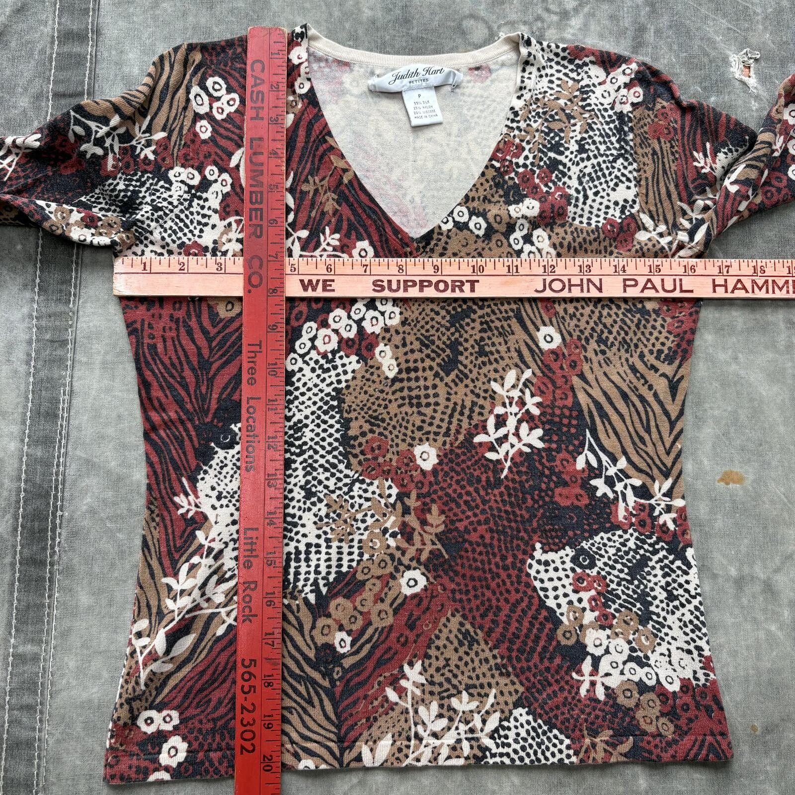 Vintage Vintage Y2K Unique Leopard Tiger Animal Floral Print Shirt Size XS / US 0-2 / IT 36-38 - 4 Thumbnail