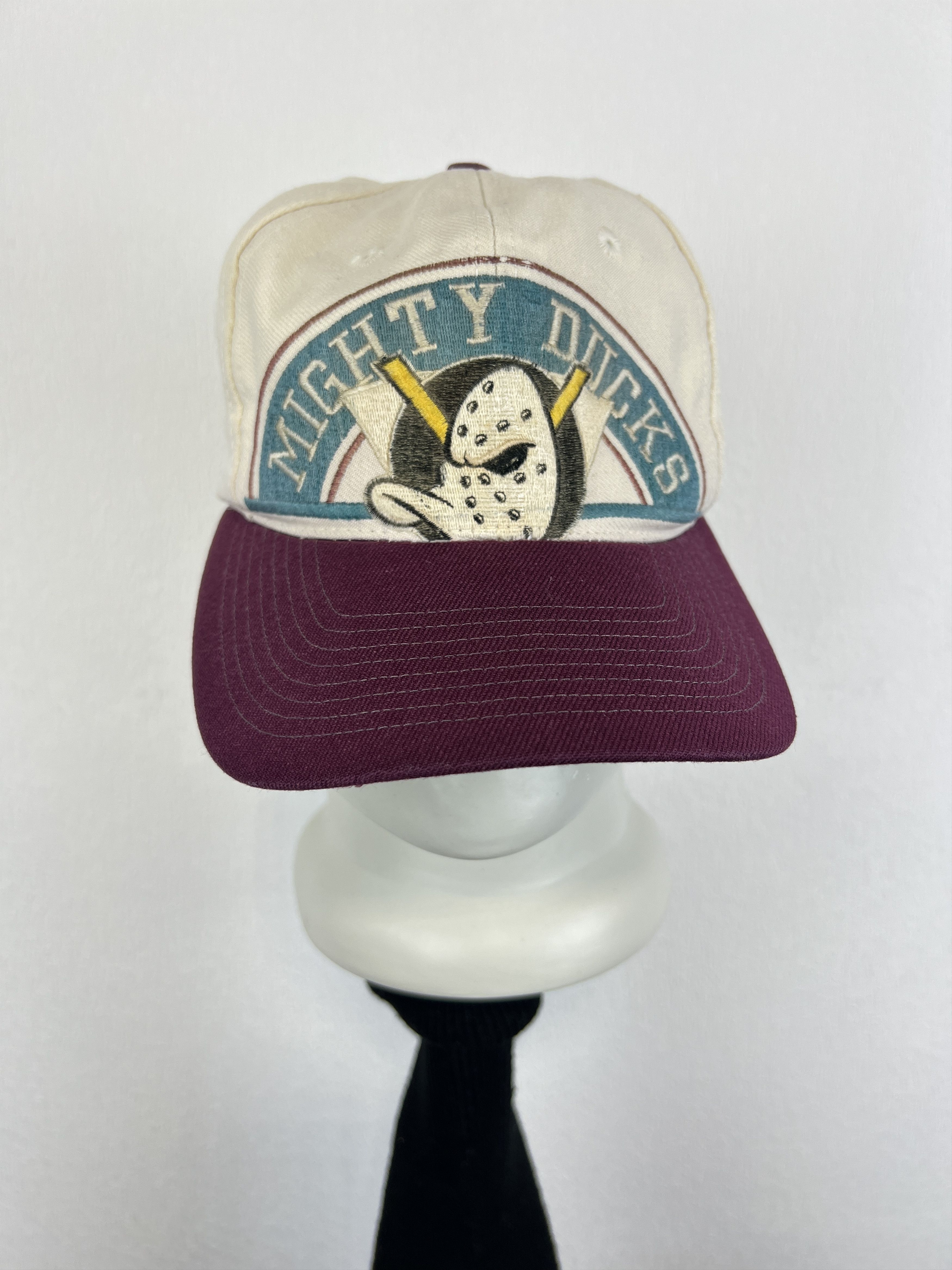 Apex One Vintage 90's Anaheim Mighty Ducks NHL Snapback Adult Cap Hat Size ONE SIZE - 2 Thumbnail
