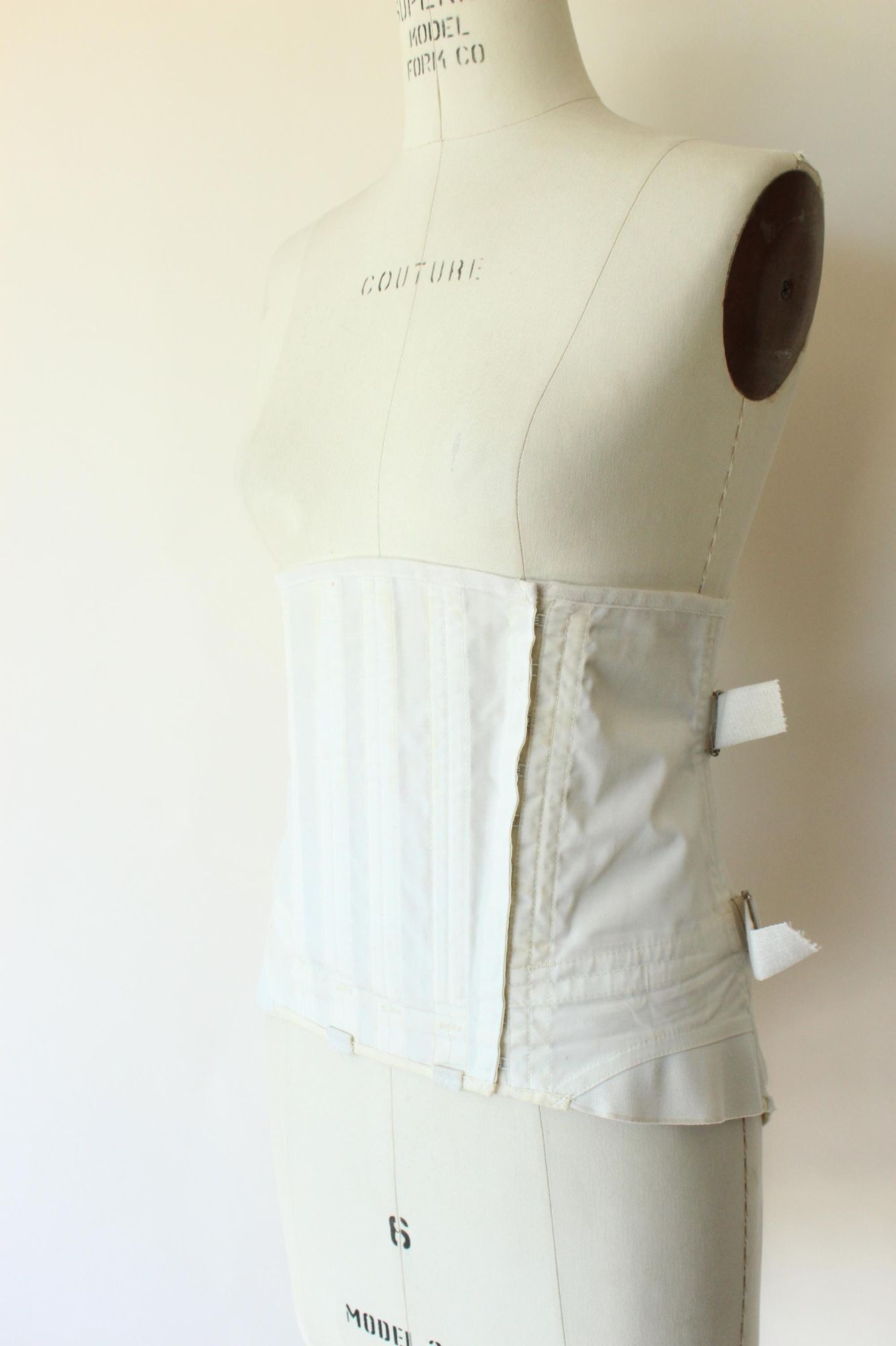 Vintage Vintage 1970s Boned Corset, Sears Medical Laced Girdle Suppo Size ONE SIZE - 5 Thumbnail