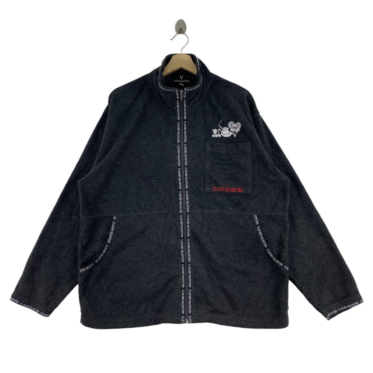 Valentino CLAUDIO VALENTINO PARIS Italian Brand Embroidered Brand Grey Size US L / EU 52-54 / 3 - 1 Thumbnail