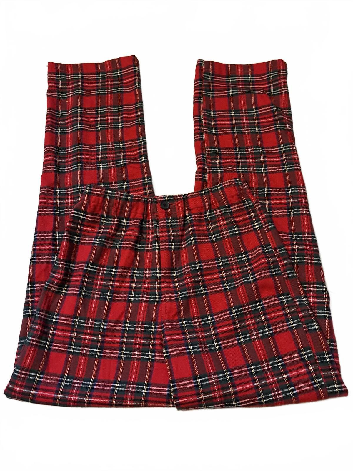 Other Brandy Melville Tilden High Rise Red Plaid Women's Pants Size 28" / US 6 / IT 42 - 5 Thumbnail