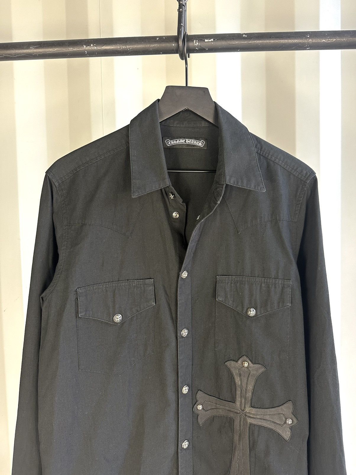 Chrome Hearts Oversize Cross Patch Button Shirt Size US M / EU 48-50 / 2 - 2 Thumbnail