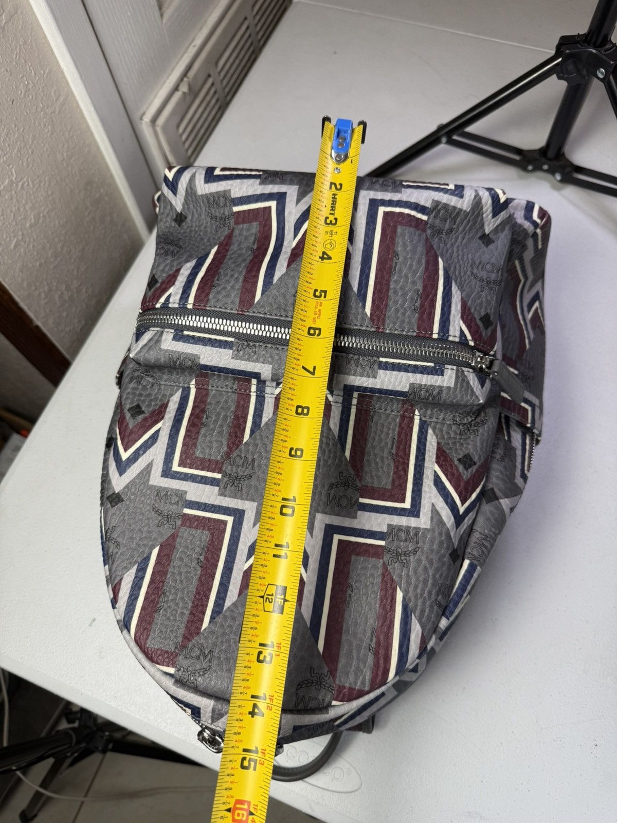 MCM MCM Geometric Chevron Visetos Backpack | Leather Trim | Lot Size ONE SIZE - 12 Thumbnail