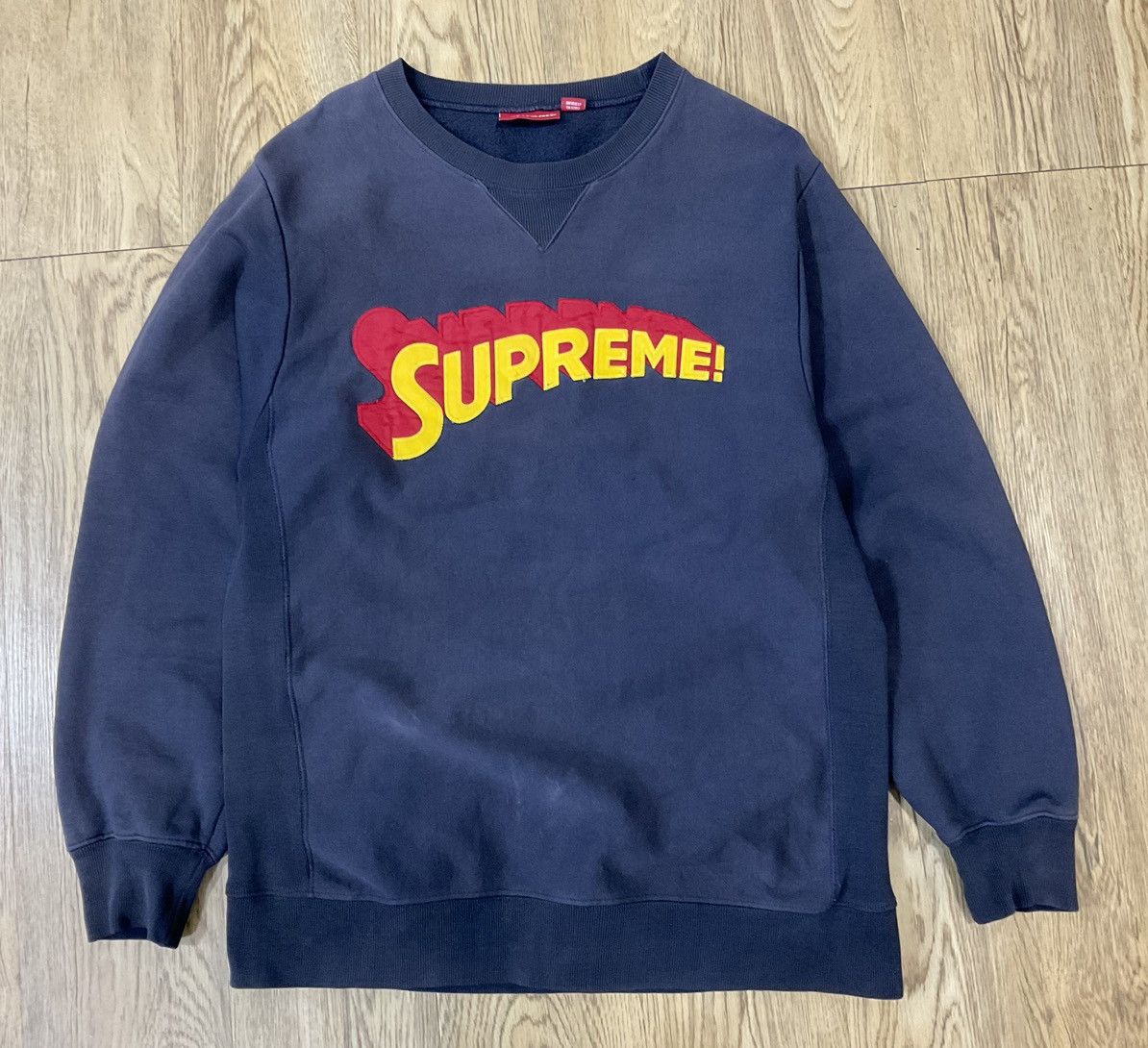 Supreme Vintage 2001 Supreme mimics superman sweatshirt | Grailed