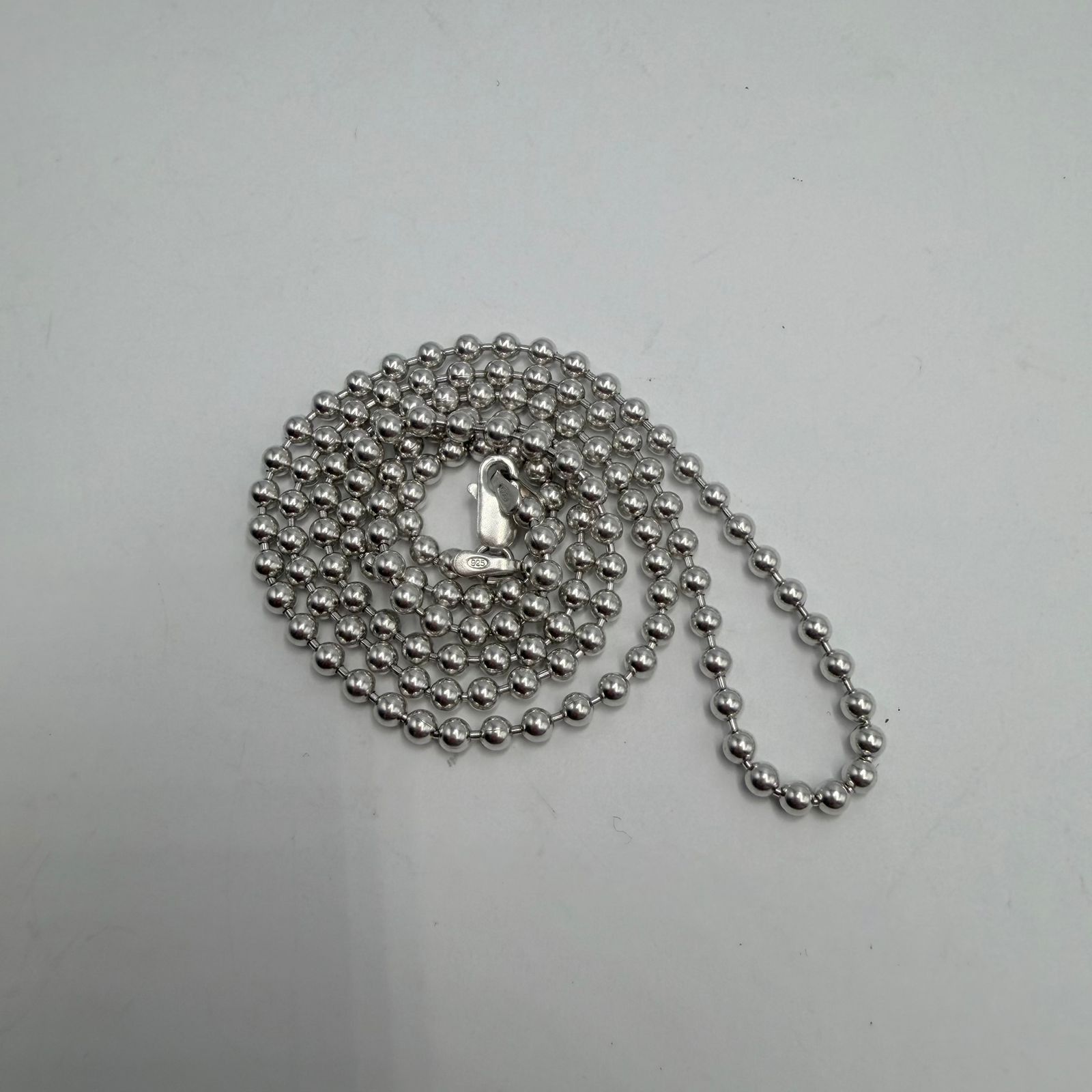 Sterling Silver Vintage 925 Sterling Silver Bead Chain Necklace Size ONE SIZE - 6 Thumbnail