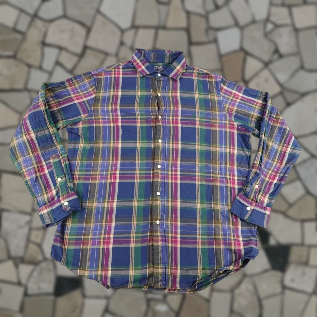 Polo Ralph Lauren Polo Ralph Lauren Plaid Button-Up Shirt Mens XL Blue Green Pink Long Sleeve Classic Pony Size US XL / EU 56 / 4 - 1 Thumbnail