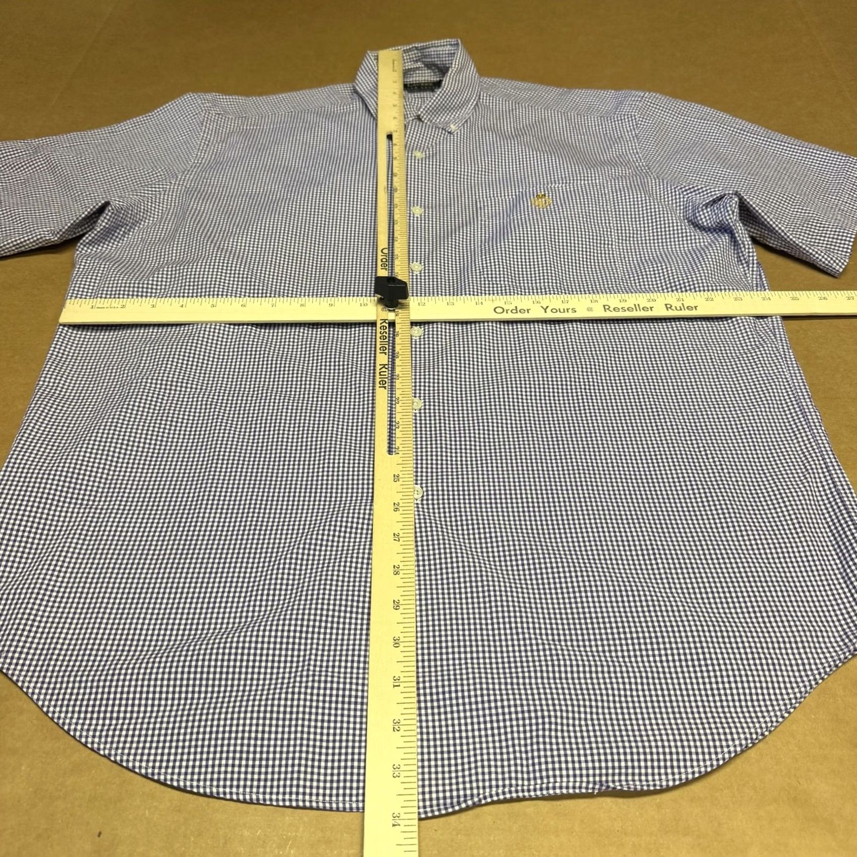 Ralph Lauren Lauren Ralph Lauren Shirt Mens Medium Purple Check Short Sleeve Button Down Size US M / EU 48-50 / 2 - 6 Thumbnail