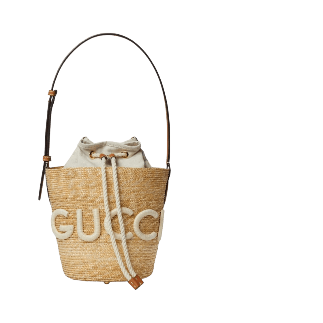 Gucci o1la5ras0526 Size: OS / Small Straw Shoulder Bag Gucci Patch Size ONE SIZE - 3 Thumbnail