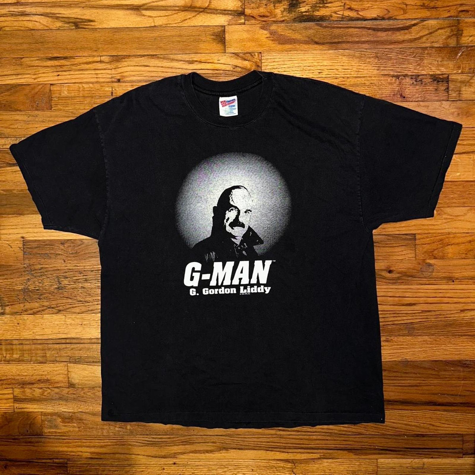 Vintage RARE 90s G MAN Gordon Liddy Watergate Political Tee 2XL Size US XXL / EU 58 / 5 - 1 Thumbnail