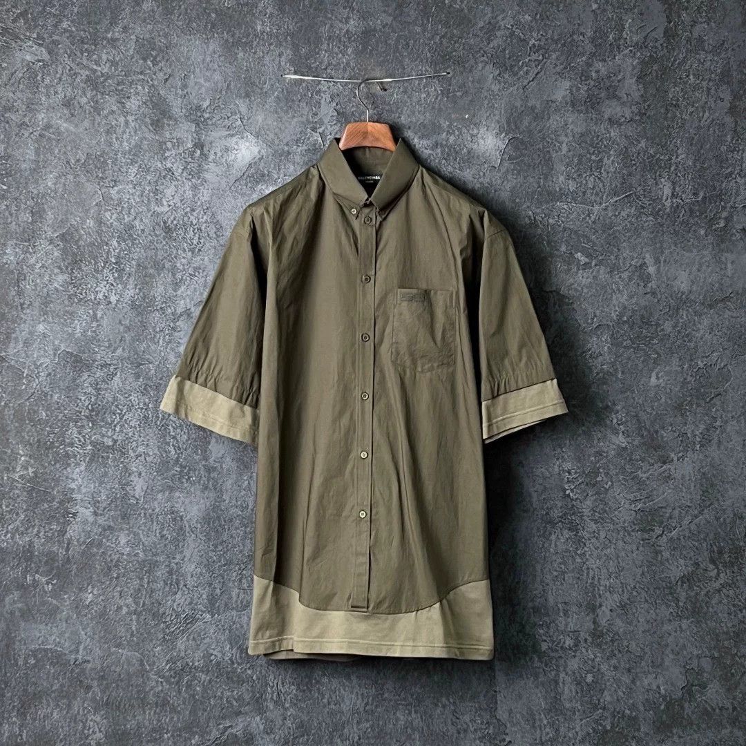 Balenciaga Balenciaga Cotton Green Shirt s Men Size US S / EU 44-46 / 1 - 1 Thumbnail