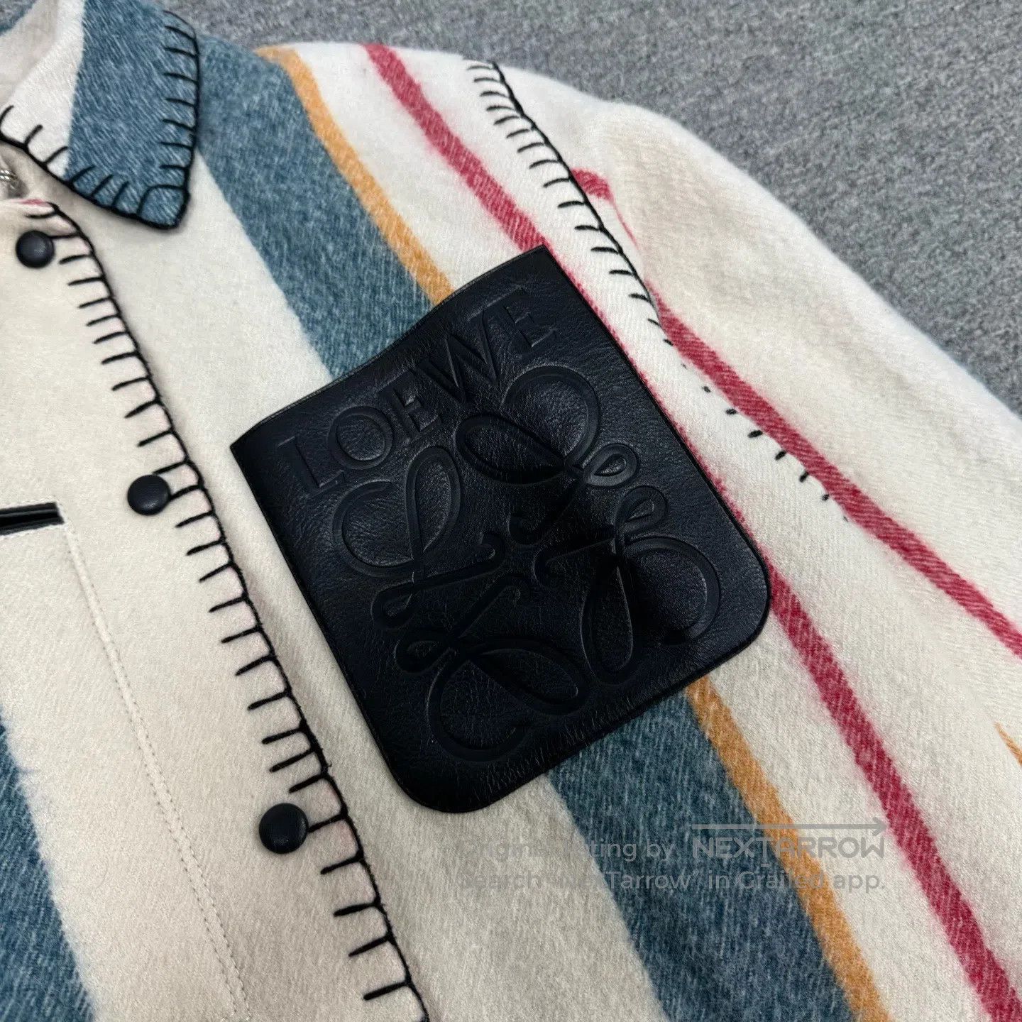 Loewe LOEWE size 32 Leather border with colorful strip trim pocke Size S / US 4 / IT 40 - 4 Thumbnail