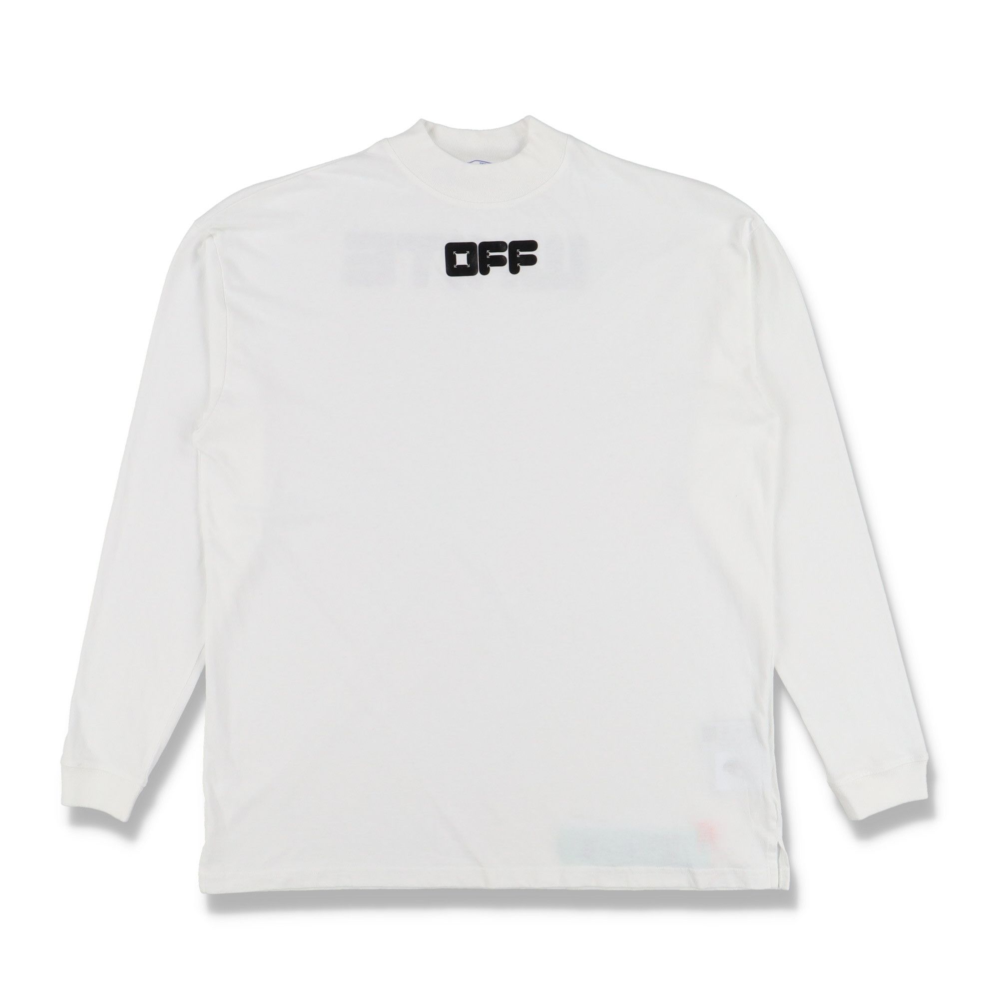 Off-White White Arrows Font Oversized Long Sleeve Mock Neck T-Shirt Size US S / EU 44-46 / 1 - 1 Thumbnail