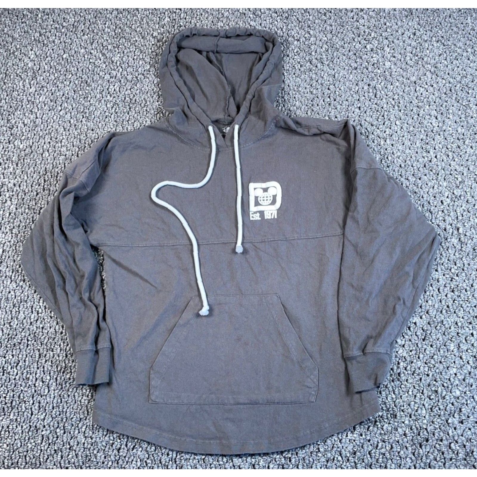 ESPIRIT Spirit Walt Disney World Hoodie Adult Small Dark Gray Graphic Print Pullover 90s Mens Size US S / EU 44-46 / 1 - 2 Thumbnail