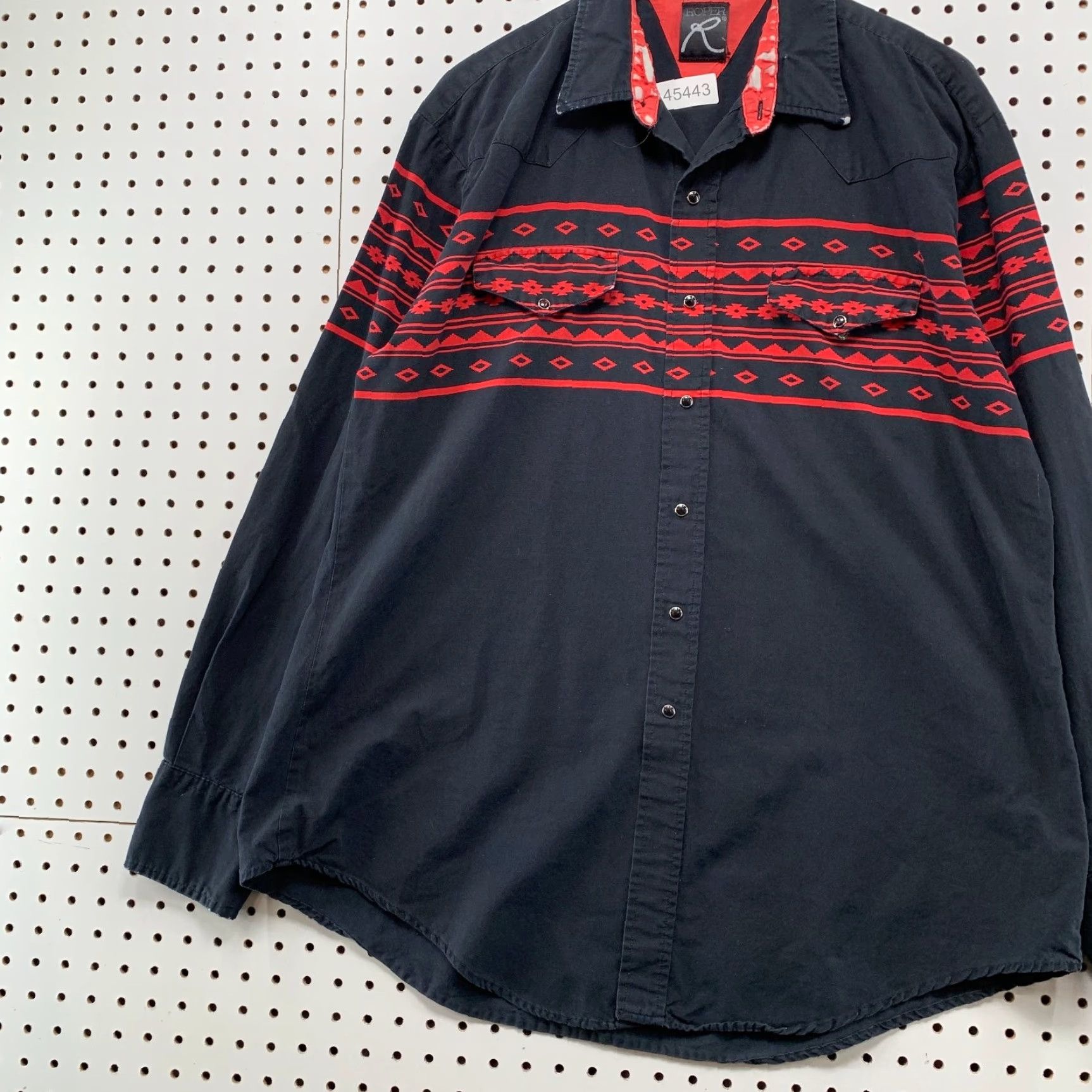 Roper VINTAGE Roper Western Snap Shirt Mens XL Black Red Aztex Southwestern USA Shirt Mens XL Black Red Aztex Southwestern USA Size US XL / EU 56 / 4 - 3 Thumbnail