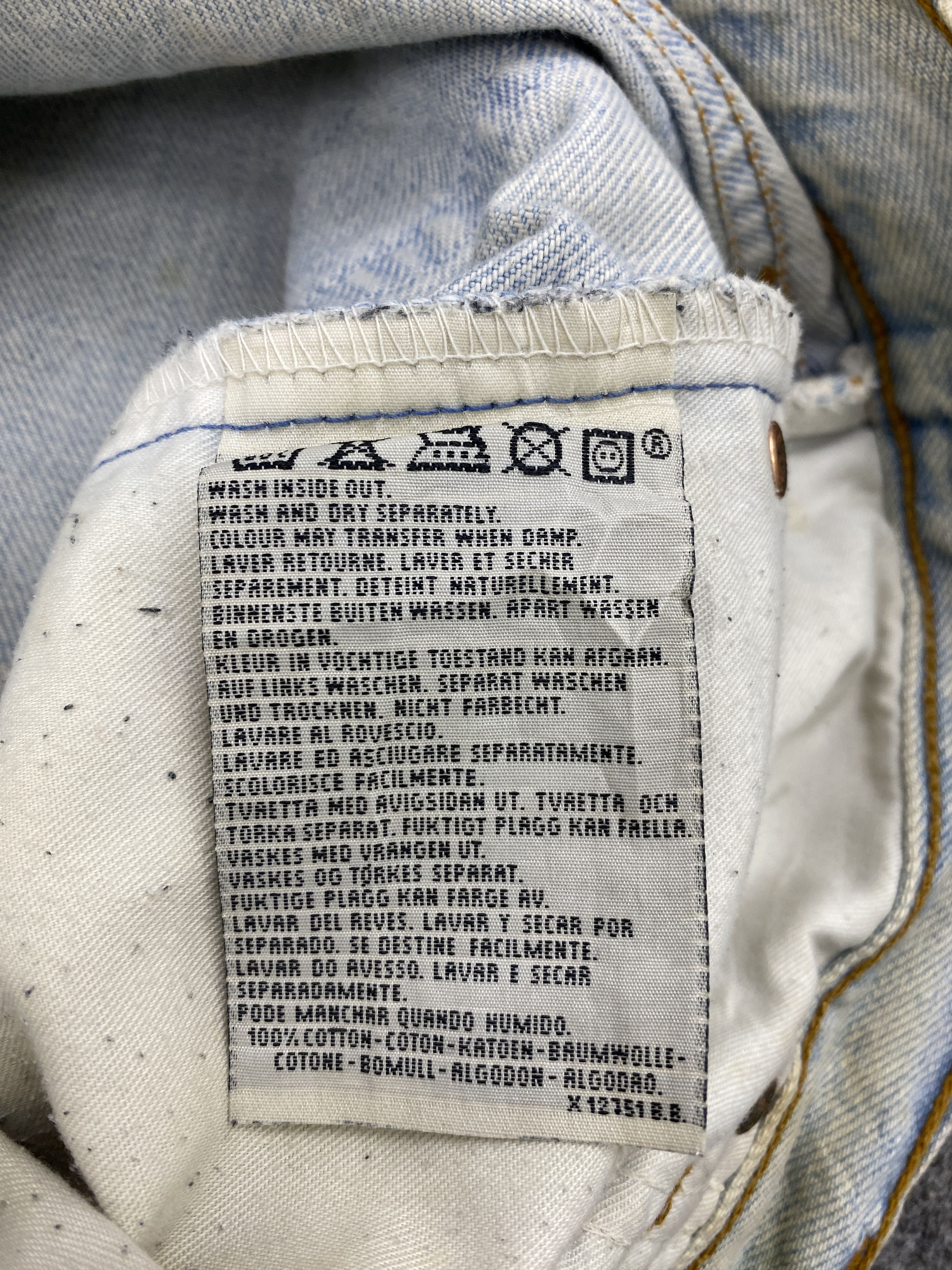 Levi's Vintage 90s Levis 615 Orange Tab Light Wash Jeans S0031 Size US 33 - 7 Thumbnail