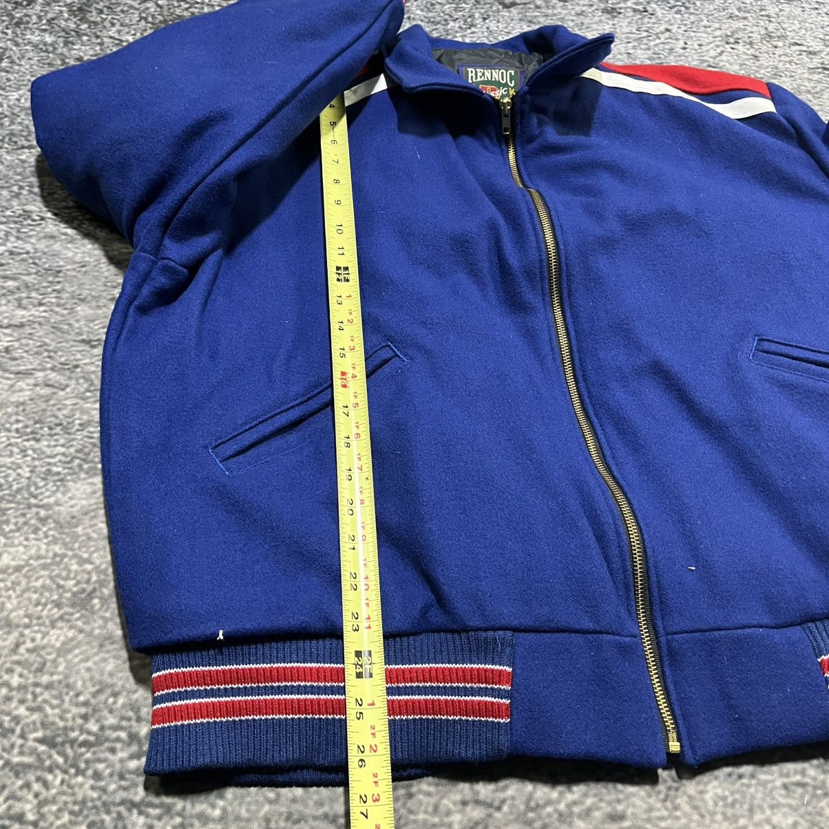 Rennoc VINTAGE RENNOC BLANK FULL ZIP VARSITY LETTERMAN JACKET Size US XL / EU 56 / 4 - 10 Thumbnail