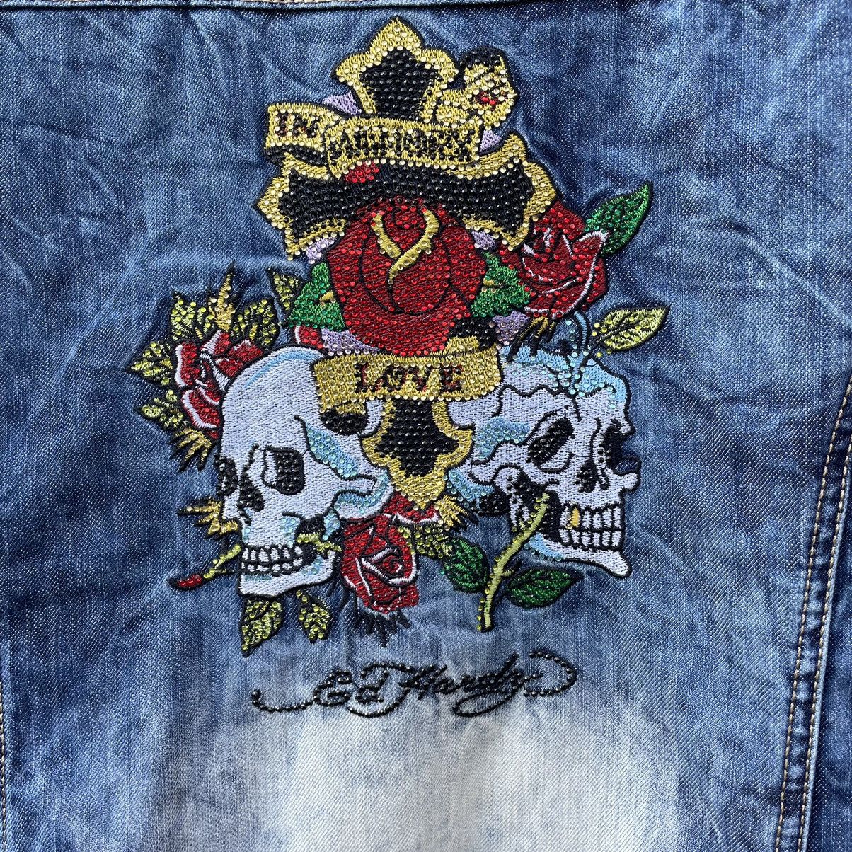 Christian Audigier × Ed Hardy Vintage Ed Hardy Denim Jacket Size M / US 6-8 / IT 42-44 - 5 Thumbnail
