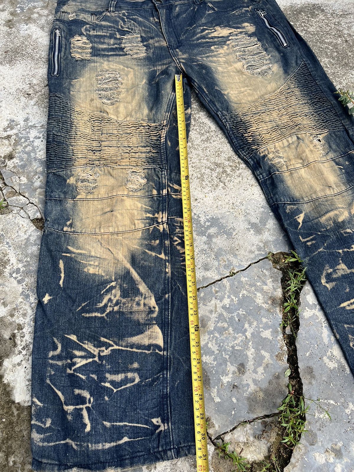 If Six Was Nine × Japanese Brand × Le Grande Bleu (L.G.B.) Baggy LGB Inspired Crazy Mudwash Denim Size US 38 / EU 54 - 17 Thumbnail