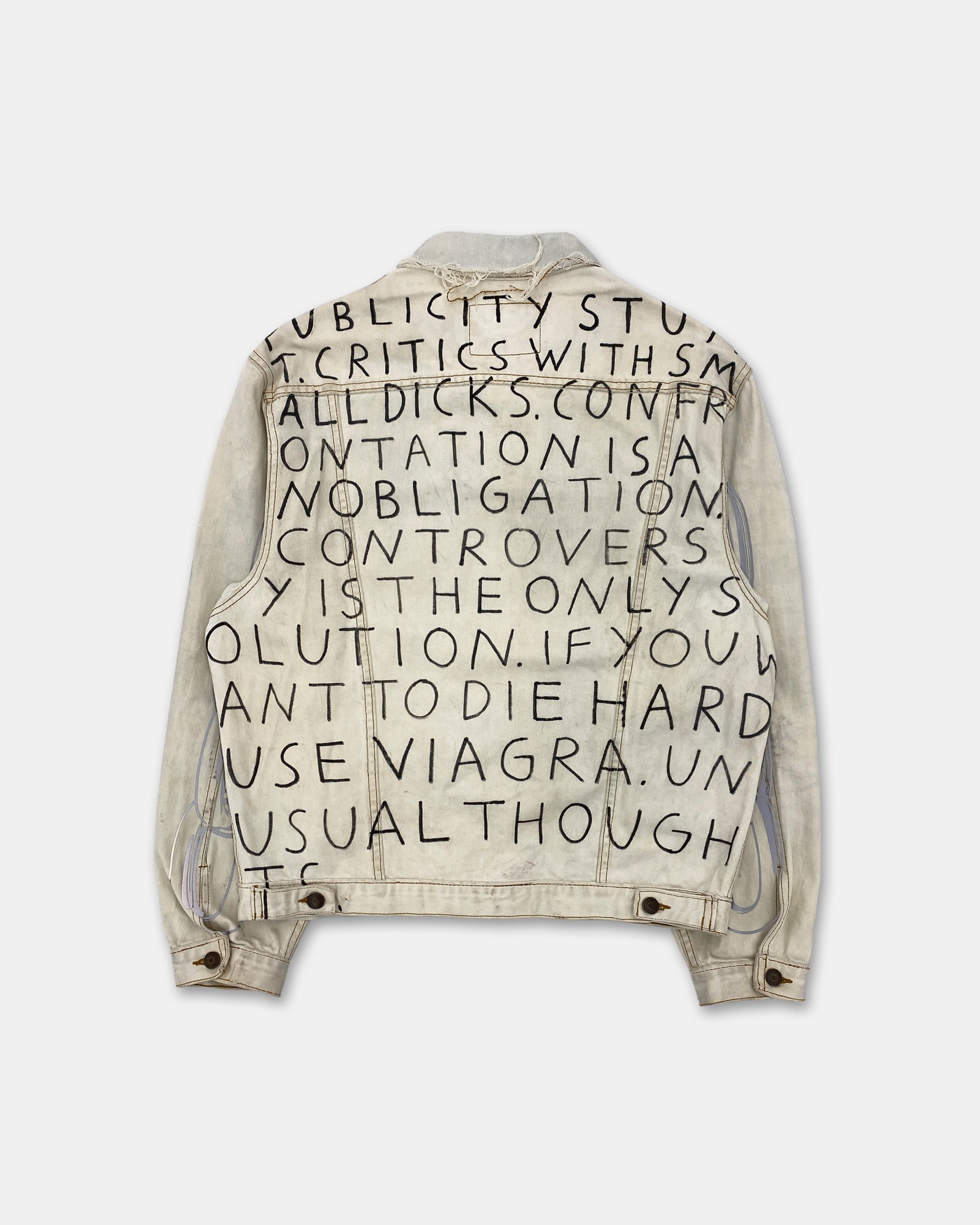 Vintage Sucuk&BratwurstxMaison Hefner 1of1 Printed Denim Jacket Size US L / EU 52-54 / 3 - 4 Thumbnail