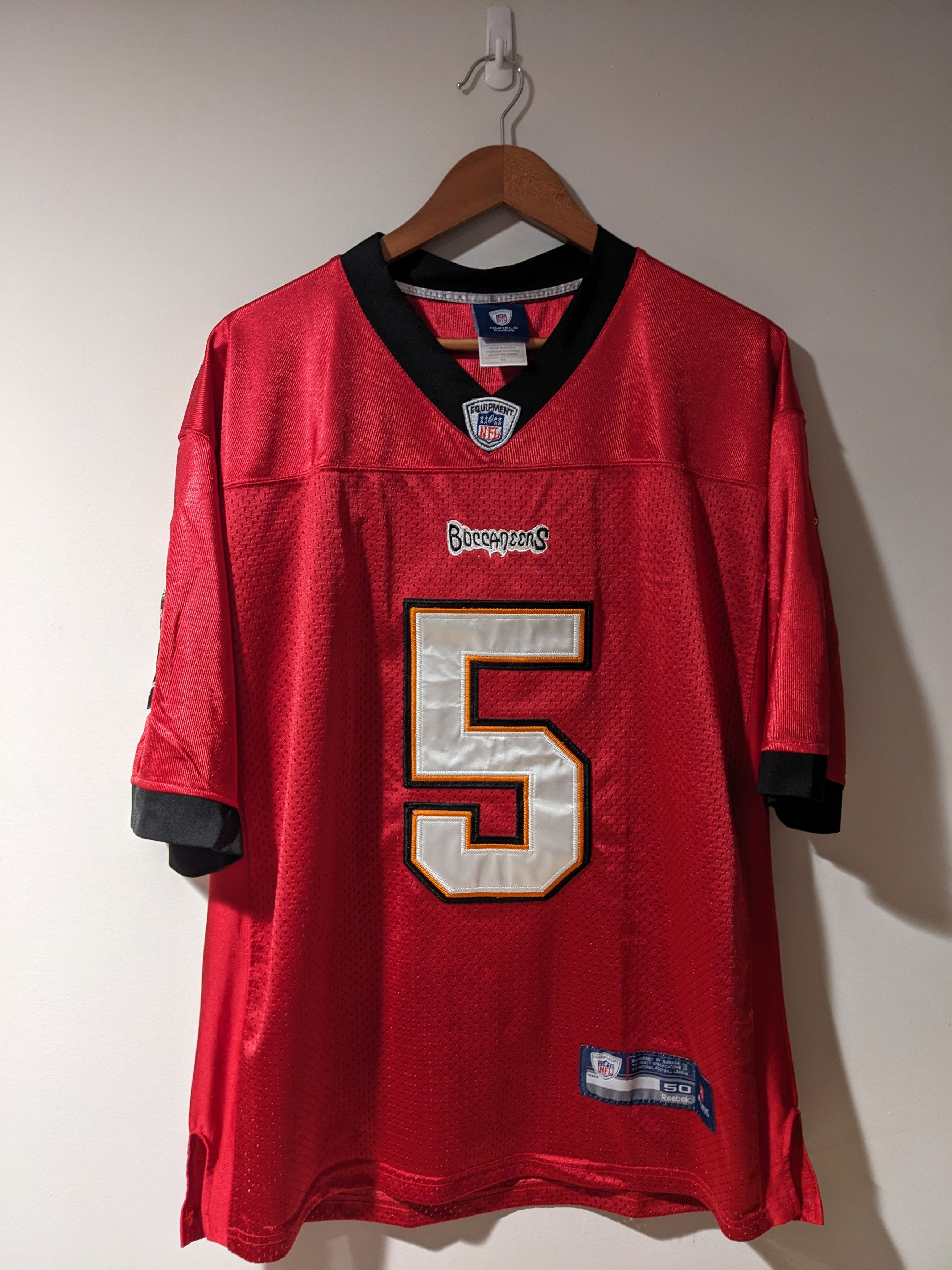 NFL TAMPA BAY BUCCANEERS JOSH FREEMAN #5 JERSEY MENS MEDIUM RED TEAM APPAREL