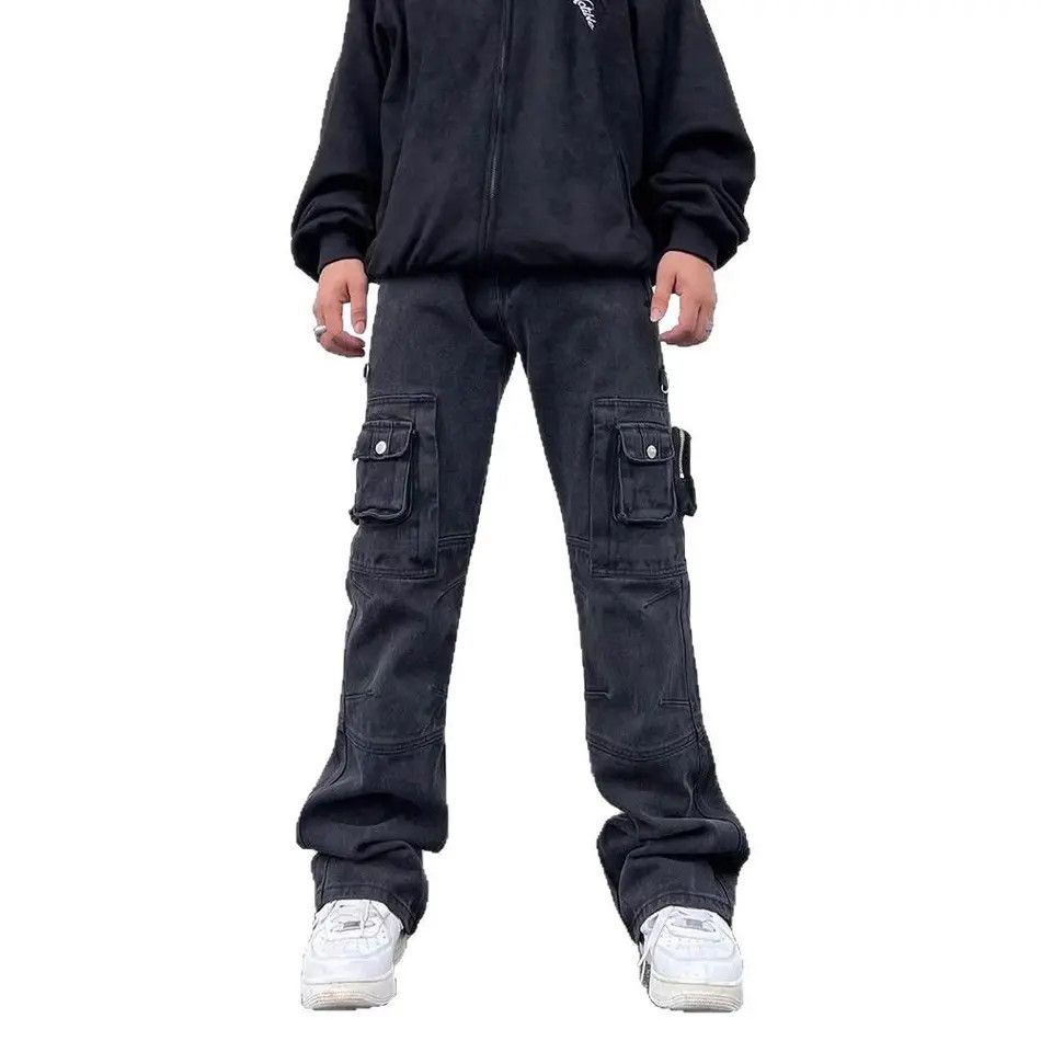 Japanese Brand Retro loose micro flared pocket jeans Size US 32 / EU 48 - 5 Thumbnail