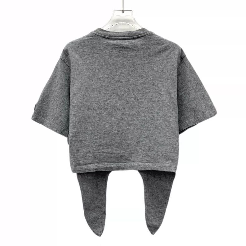 Louis Vuitton Louis Vuitton Grey logo monogrammed cotton crew neck short Size M / US 6-8 / IT 42-44 - 2 Thumbnail