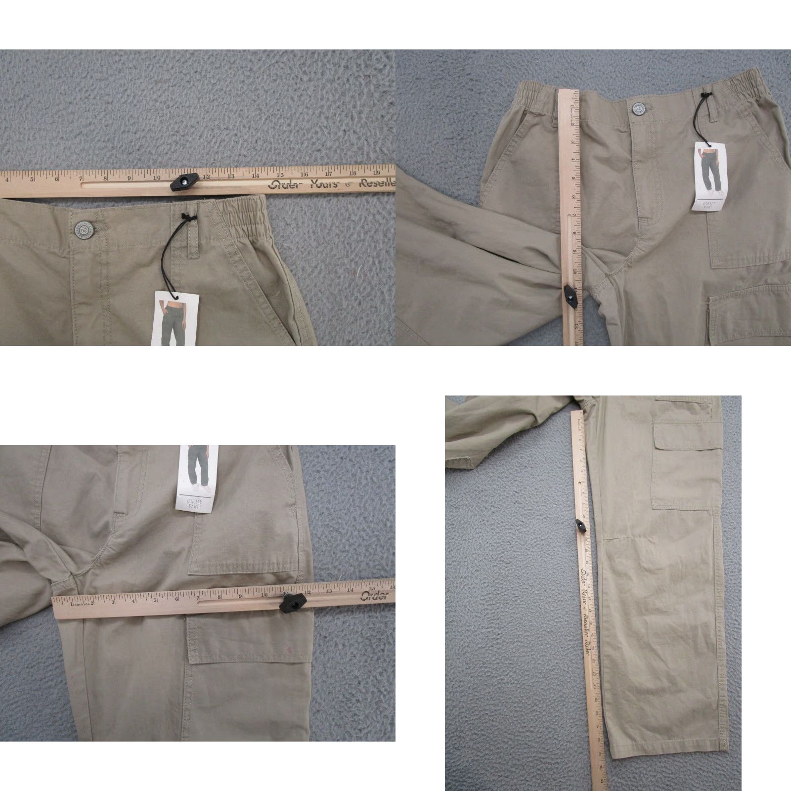 Vintage VINTAGE True Craft Cargo Pants Women 10 Beige Elastic Waist Wide-Leg 80s 90s Mens Womens Girls Size 32" / US 10 / IT 46 - 8 Thumbnail