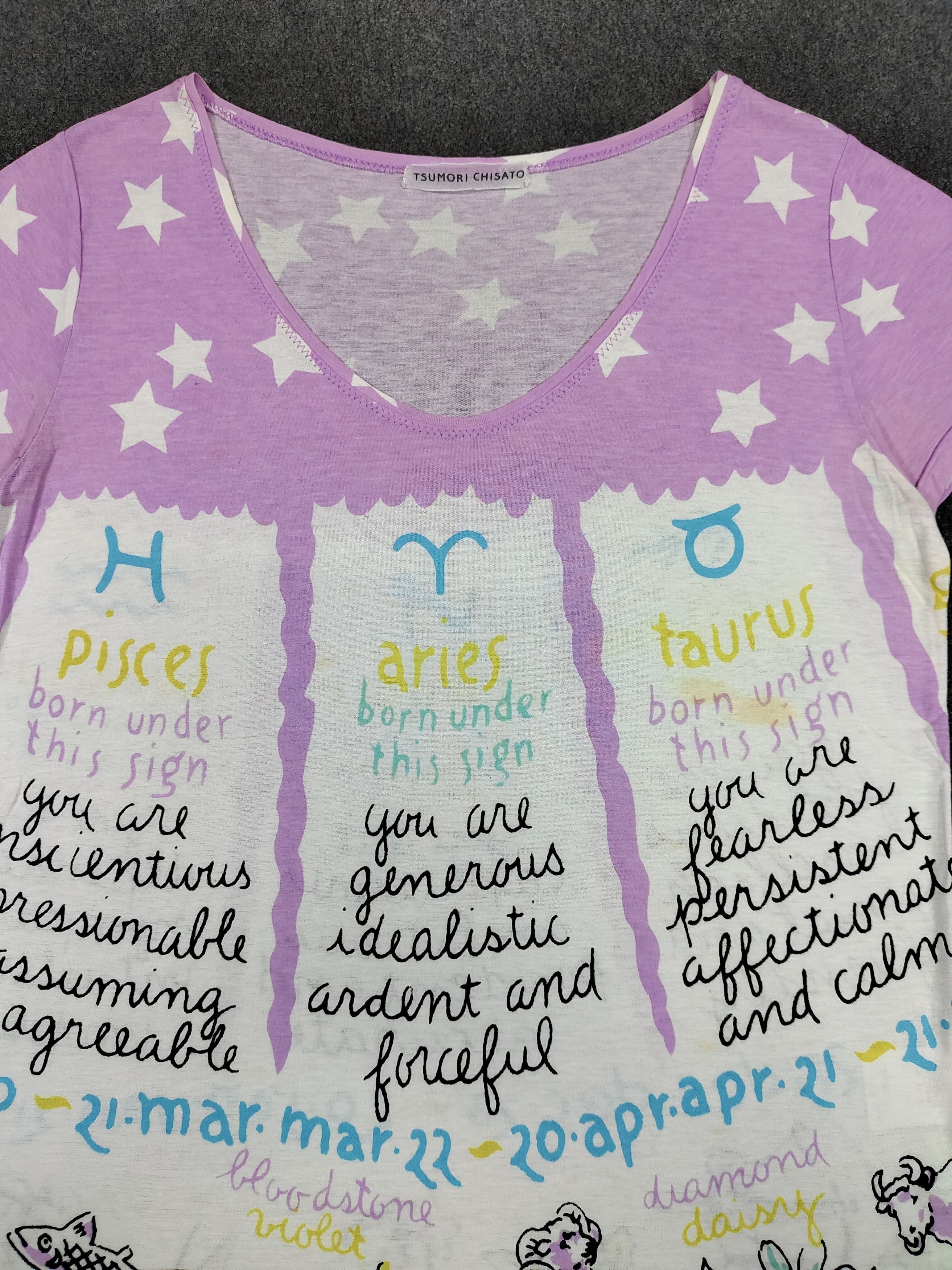 Tsumori Chisato DOPE🇯🇵Tsumori Chisato Zodiac Art Graphic Tshirt Size M / US 6-8 / IT 42-44 - 2 Thumbnail