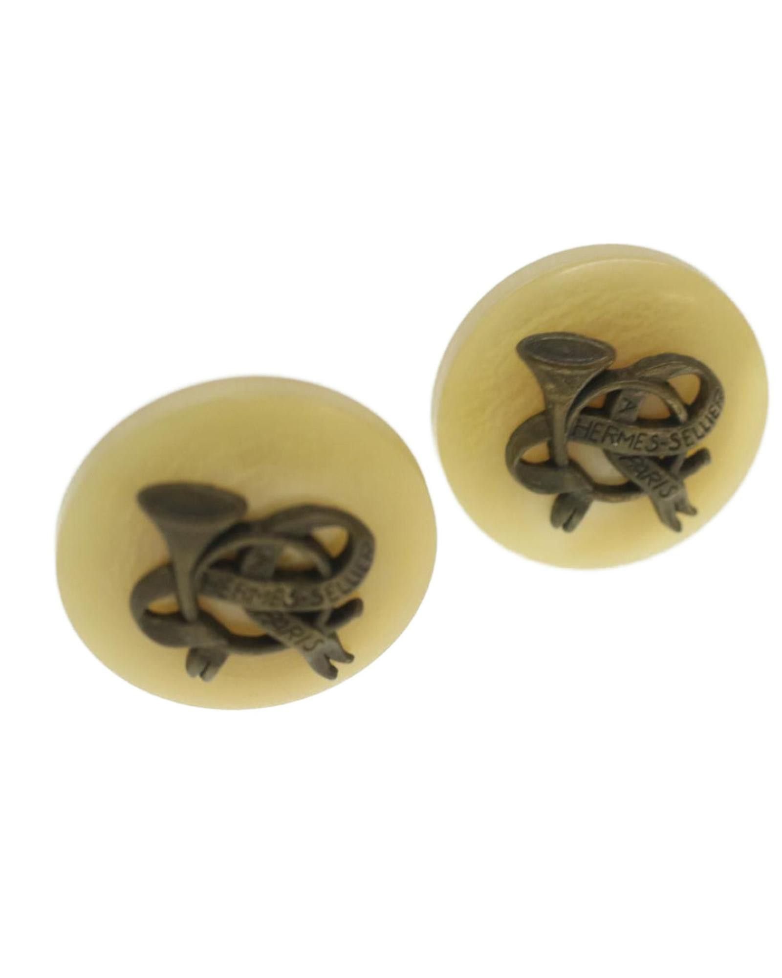 image of Hermes Beige Gold Metal Earring, Women's