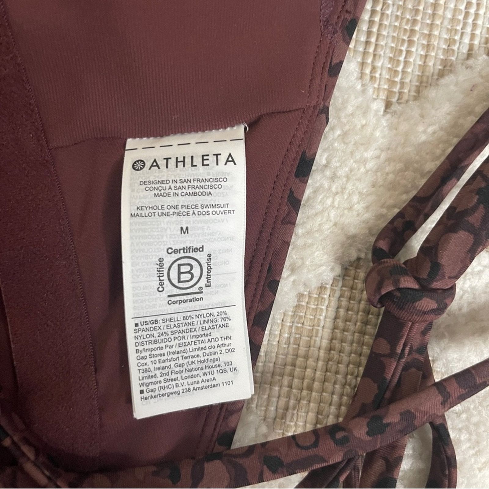 Athleta Athleta Brown Floral Print One Piece Keyhole Back Swimsuit Size M / US 6-8 / IT 42-44 - 5 Thumbnail