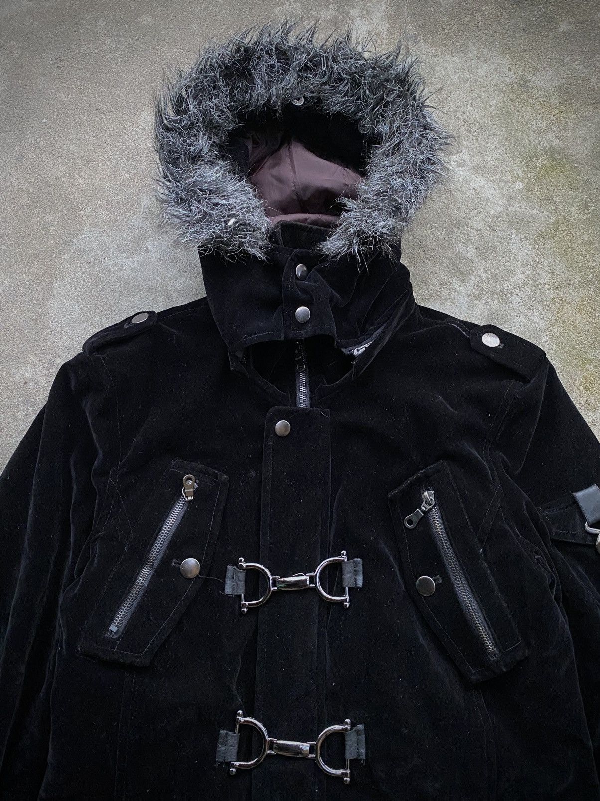If Six Was Nine JAPANESE STYLE PUNK GOTHIC FUR JACKET AUTHENTIC Size US M / EU 48-50 / 2 - 3 Thumbnail