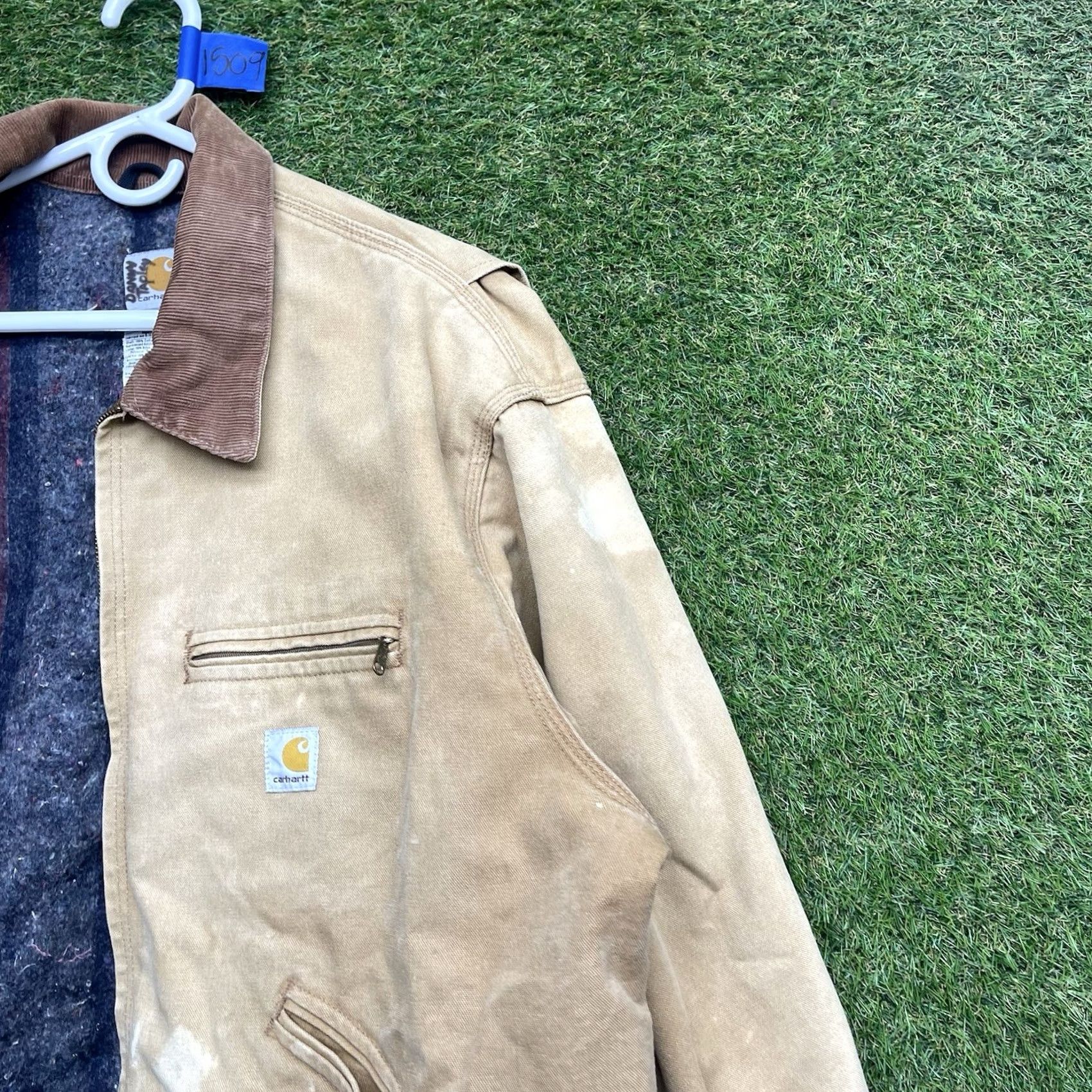Carhartt VINTAGE Carhartt Detroit Jacket Mens 52 Brown USA J01 BRN Workwear Bomber Lined Jacket Regular Big & Tall Chest 58 USA Theme Carhartt J01 BRN Size US L / EU 52-54 / 3 - 5 Thumbnail