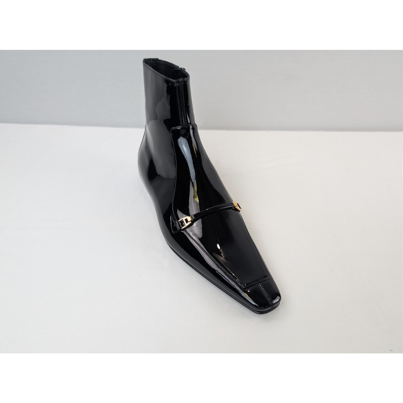 Saint Laurent Paris 19SS Black Ayers Snakeskin 60mm Finn Boots 42