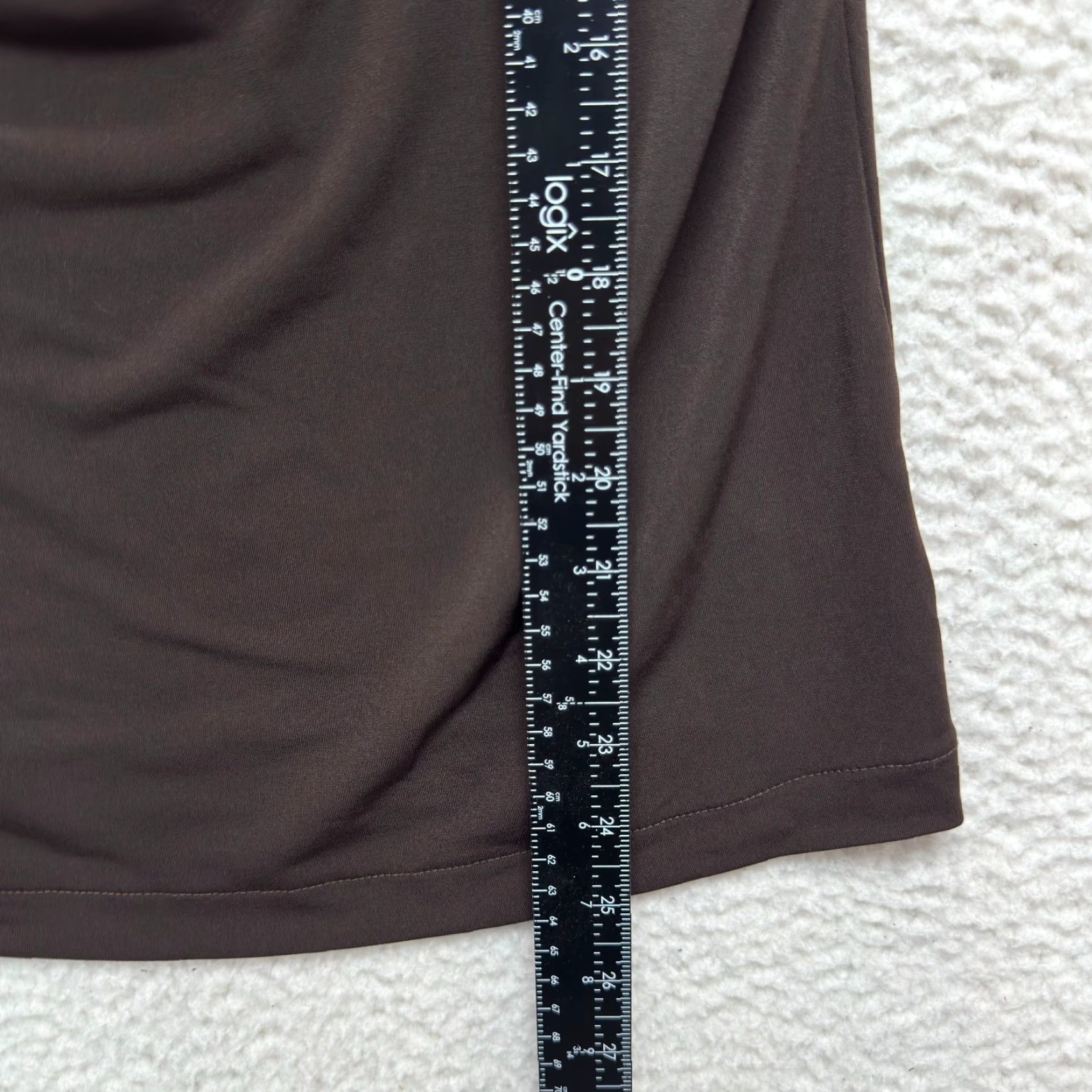 Vintage VINTAGE Worthington Industries Y2K Top Shirt Large Brown Slinky Stretch Ruched Boho Fairy Grunge Whimsigoth Mens? Womens? Size L / US 10 / IT 46 - 5 Thumbnail
