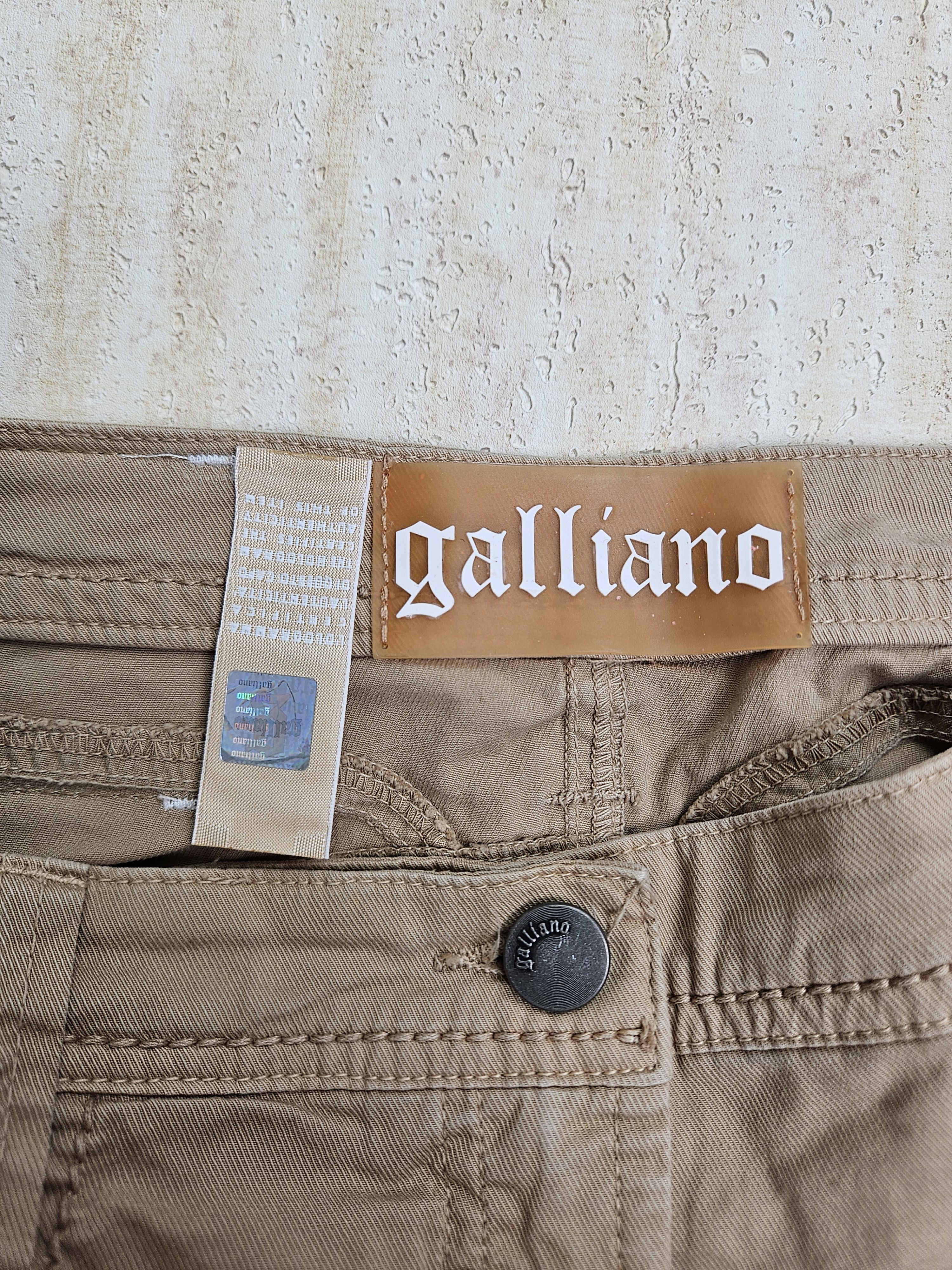 John Galliano Khaki Cotton Twill Skirt Size S / US 4 / IT 40 - 3 Thumbnail