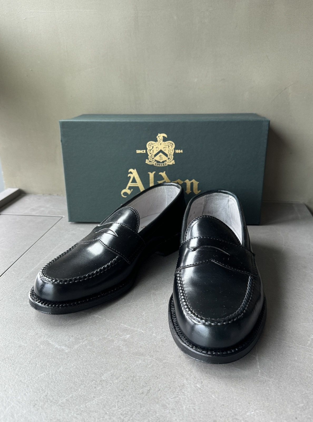 Alden ALDEN USA Black Horween Cordovan Horse Leather Penny Loafers Size US 6 / EU 39 - 4 Thumbnail