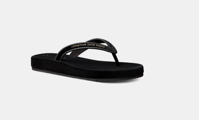 Dior o1w1db11024 Thong Sandals in Black Size US 10 / IT 40 - 2 Thumbnail