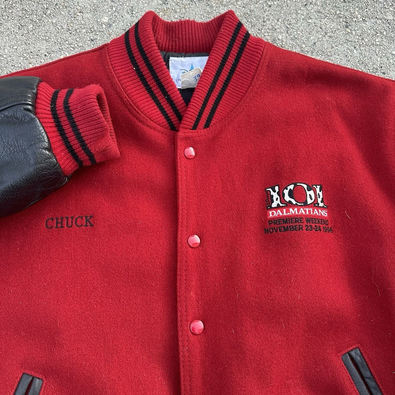 Disney × Vintage Vintage 1996 Disney 101 Dalmatians Movie Varsity Jacket Size US L / EU 52-54 / 3 - 5 Thumbnail