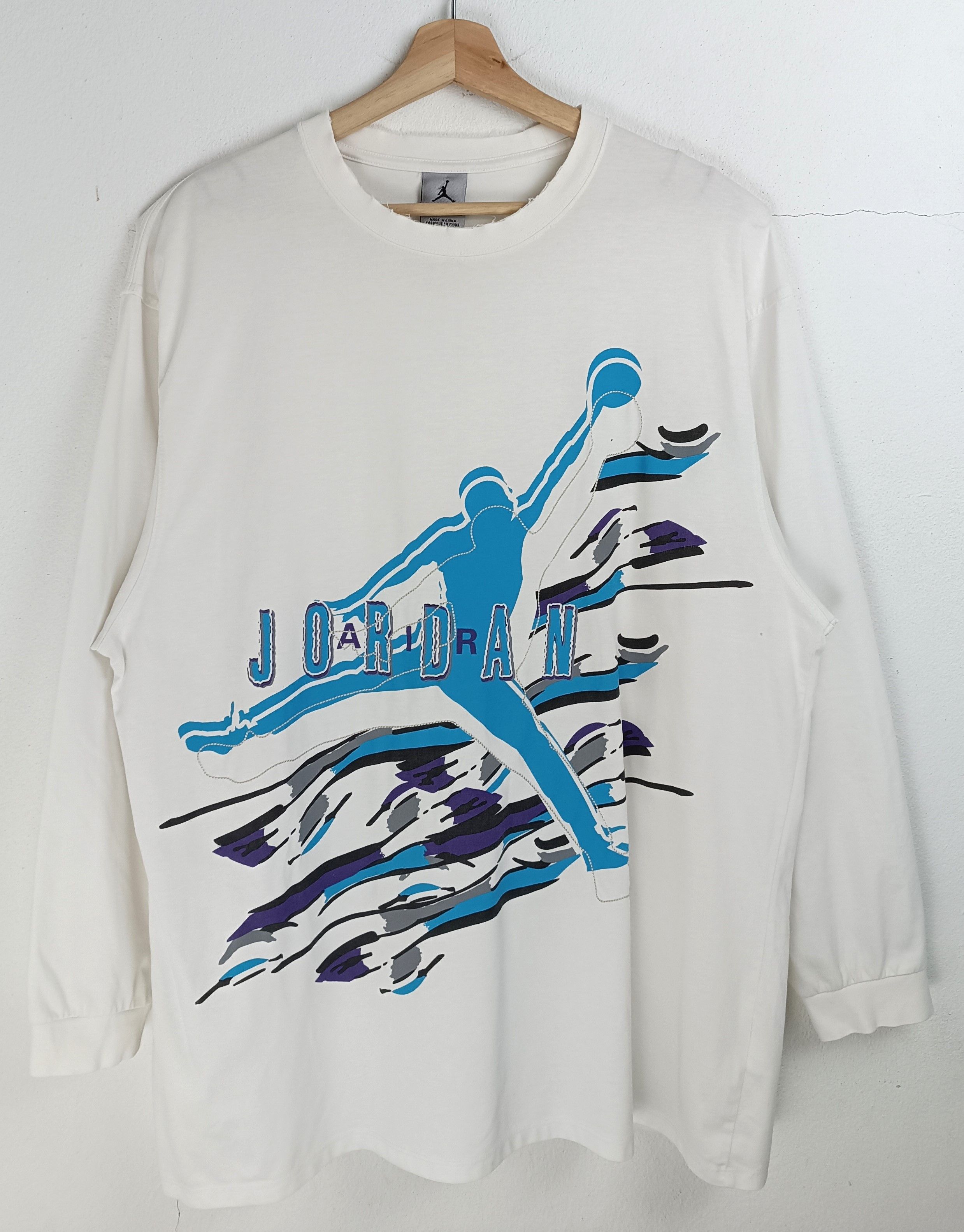 Jordan Brand VINTAGE AIR JORDAN DISTRESSED BIG LOGO JUMPMAN NIKE TEE Size US L / EU 52-54 / 3 - 3 Thumbnail