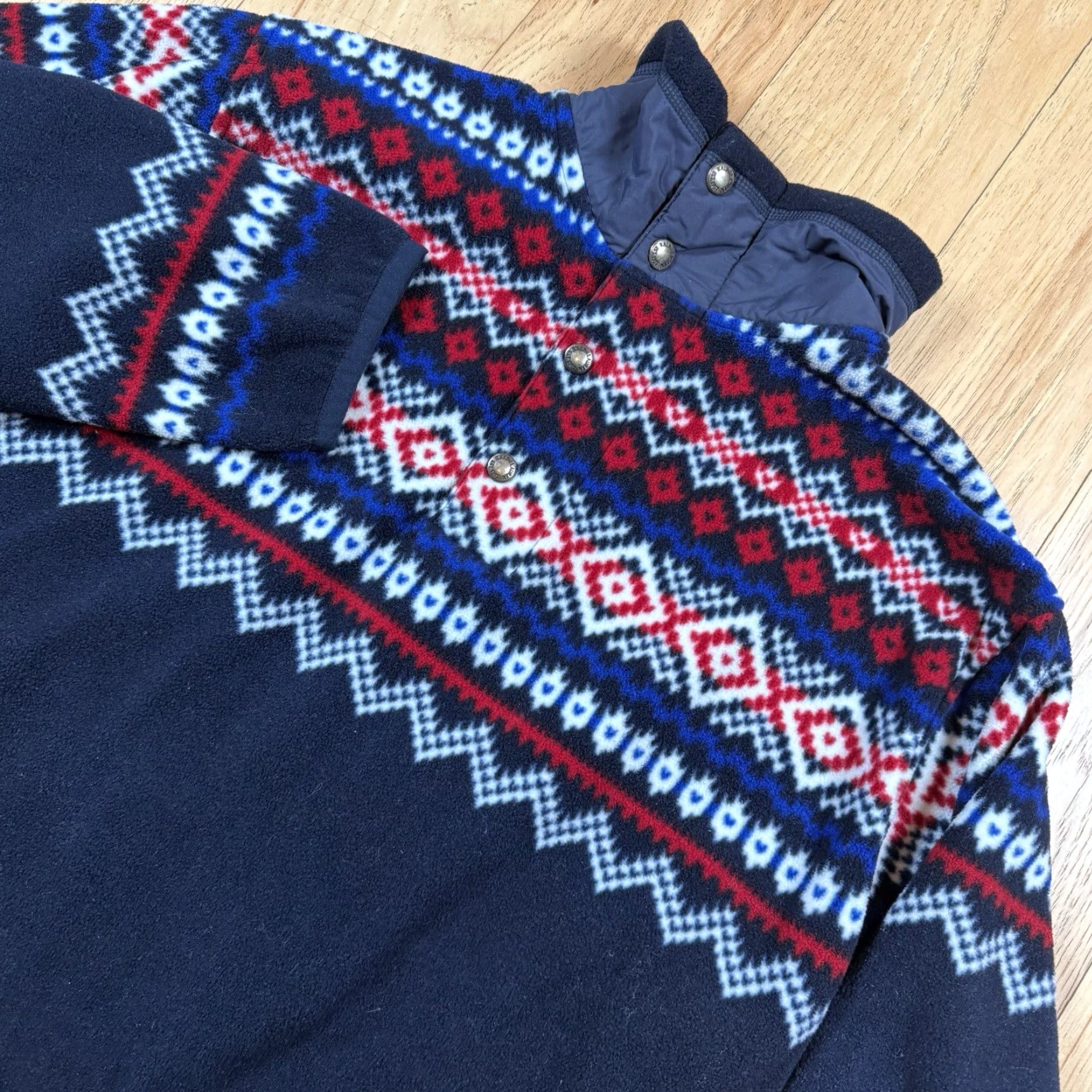 Ralph Lauren Polo Ralph Lauren Sweater Fleece Fair Isle 1/4 Zip Blue Mens Large Aztec Size US L / EU 52-54 / 3 - 2 Thumbnail