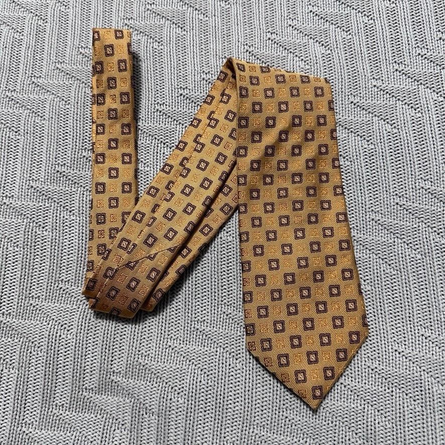Canali Canali yellow square geometric silk tie Size ONE SIZE - 1 Thumbnail