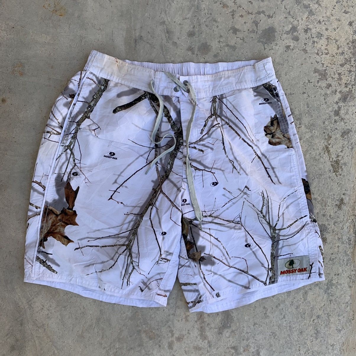 Vintage Mossy Oak Snow Camo White camouflage Short Pant Real Tree Size US 34 / EU 50 - 1 Thumbnail