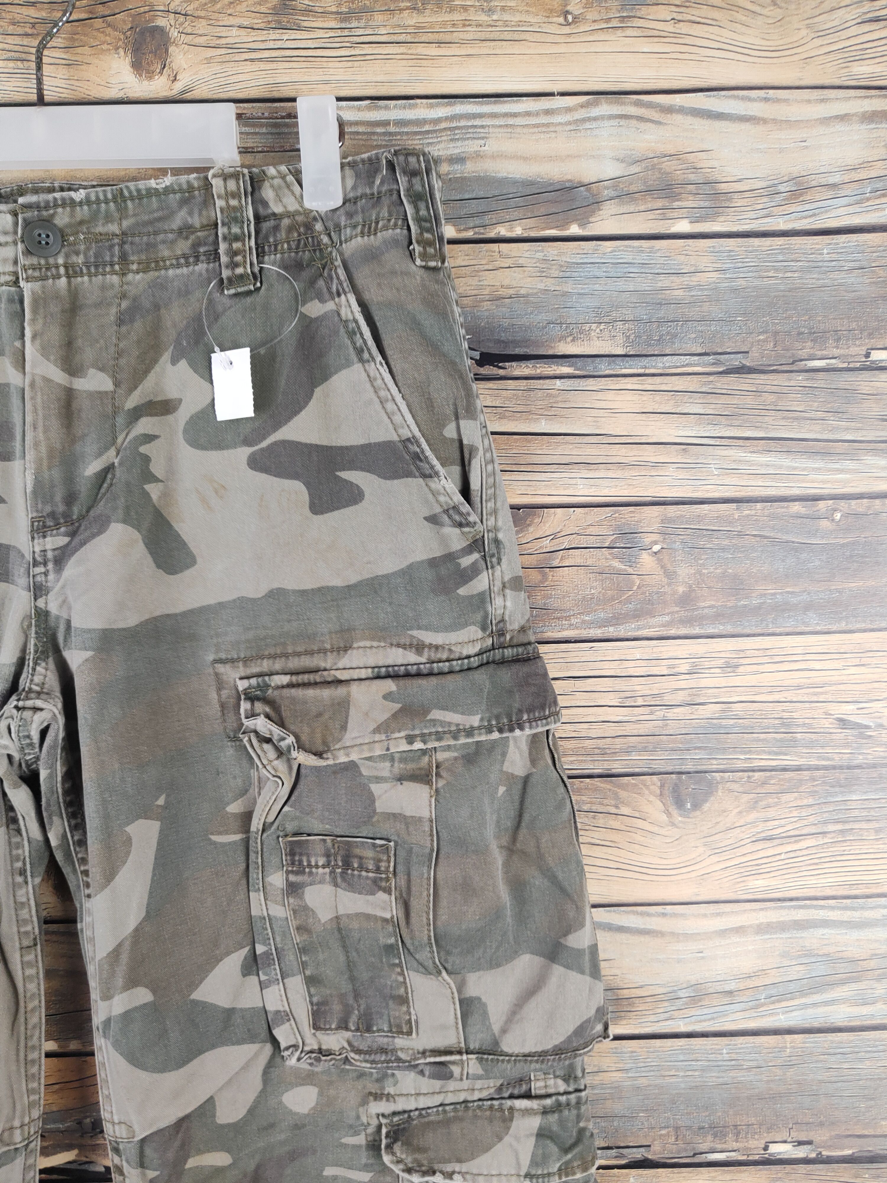 Japanese Brand DL Real Crush Camouflage Multipocket Cargo Pants #46-250T Size US 33 - 5 Thumbnail