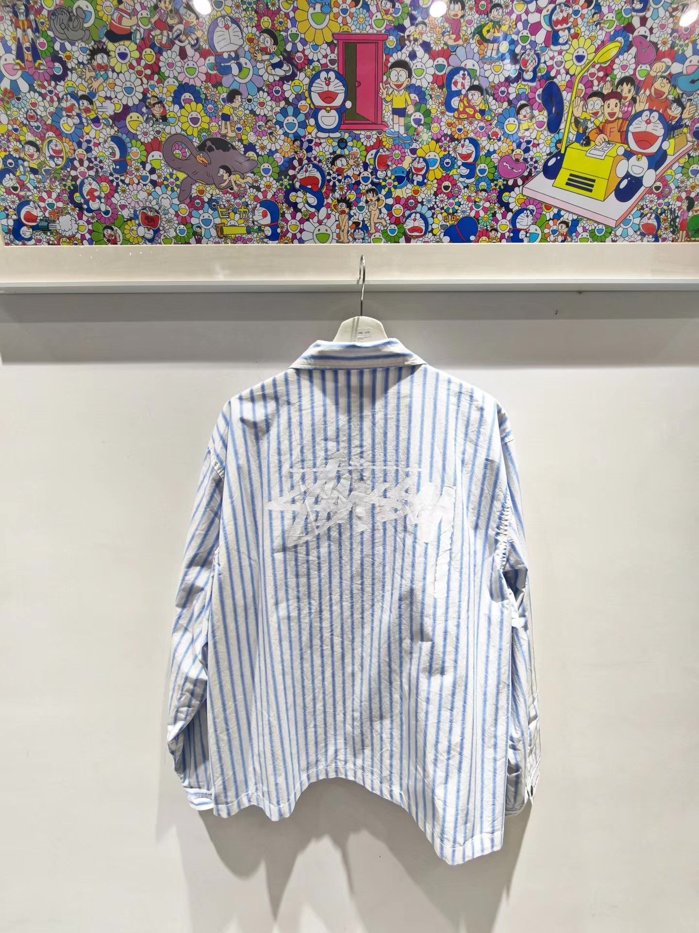 Stussy Stussy Blue & White Striped Coach Jacket Q15 Size US XL / EU 56 / 4 - 2 Thumbnail