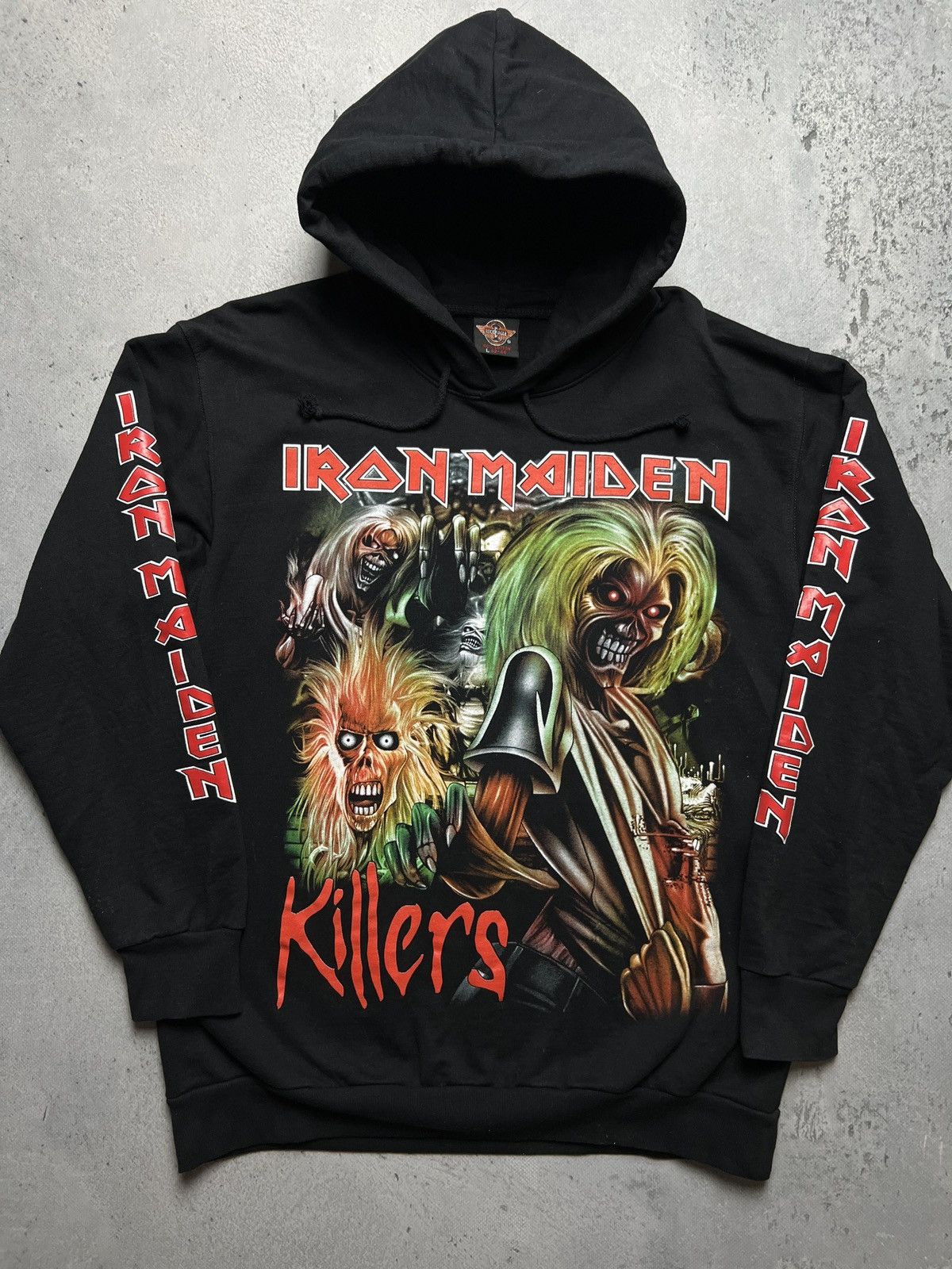 Band Tees 1990s Iron Maiden Killers Overprint y2k Hoodie Rock 90s 80s Size US L / EU 52-54 / 3 - 5 Thumbnail