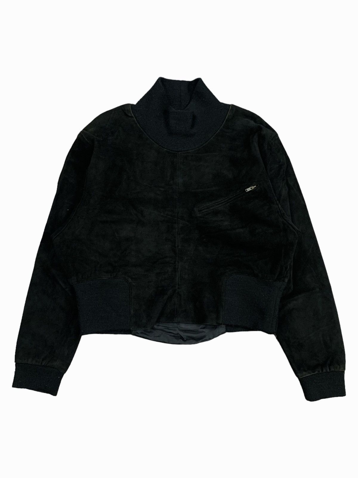 Issey Miyake “SAMPLE” 1980s Tete Homme - Suede Leather Top Size US S / EU 44-46 / 1 - 4 Thumbnail