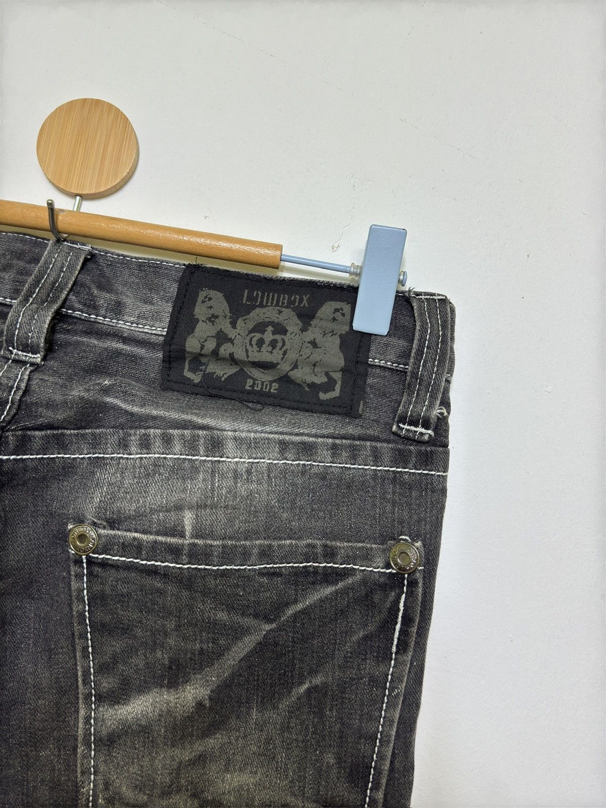 Hysteric Glamour Lowbox Black Acid Wash Claw Mark Denim Vintage Y2K Jeans Size US 29 - 12 Thumbnail