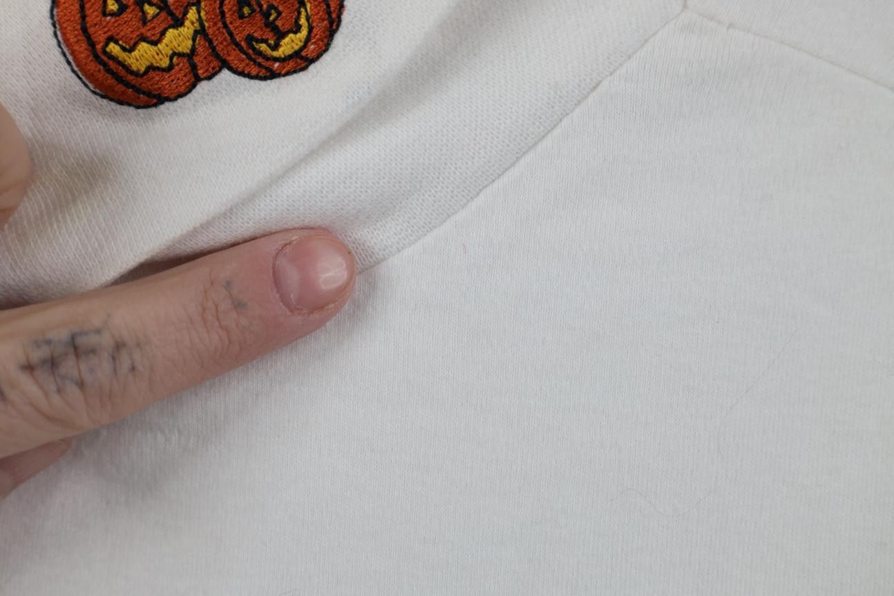Vintage Vintage 90s Streetwear Pumpkin Turtleneck T-Shirt White Size M / US 6-8 / IT 42-44 - 6 Thumbnail