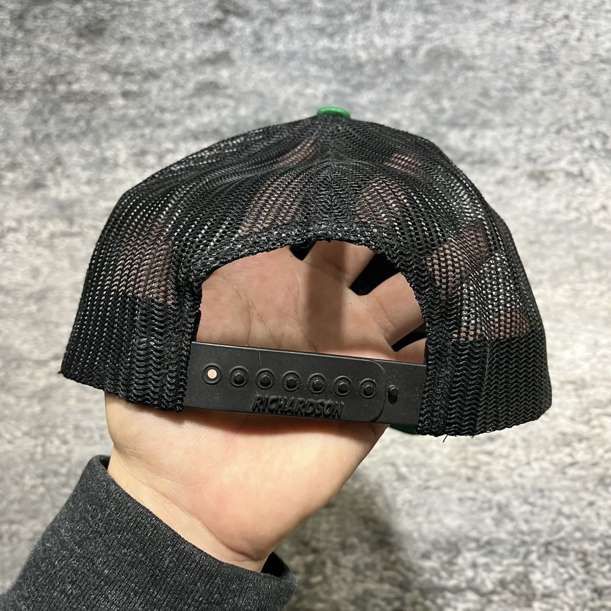 Mercedes-Benz Mercedes Benz Green Black Embroidered Mesh Trucker Hat Size ONE SIZE - 3 Thumbnail