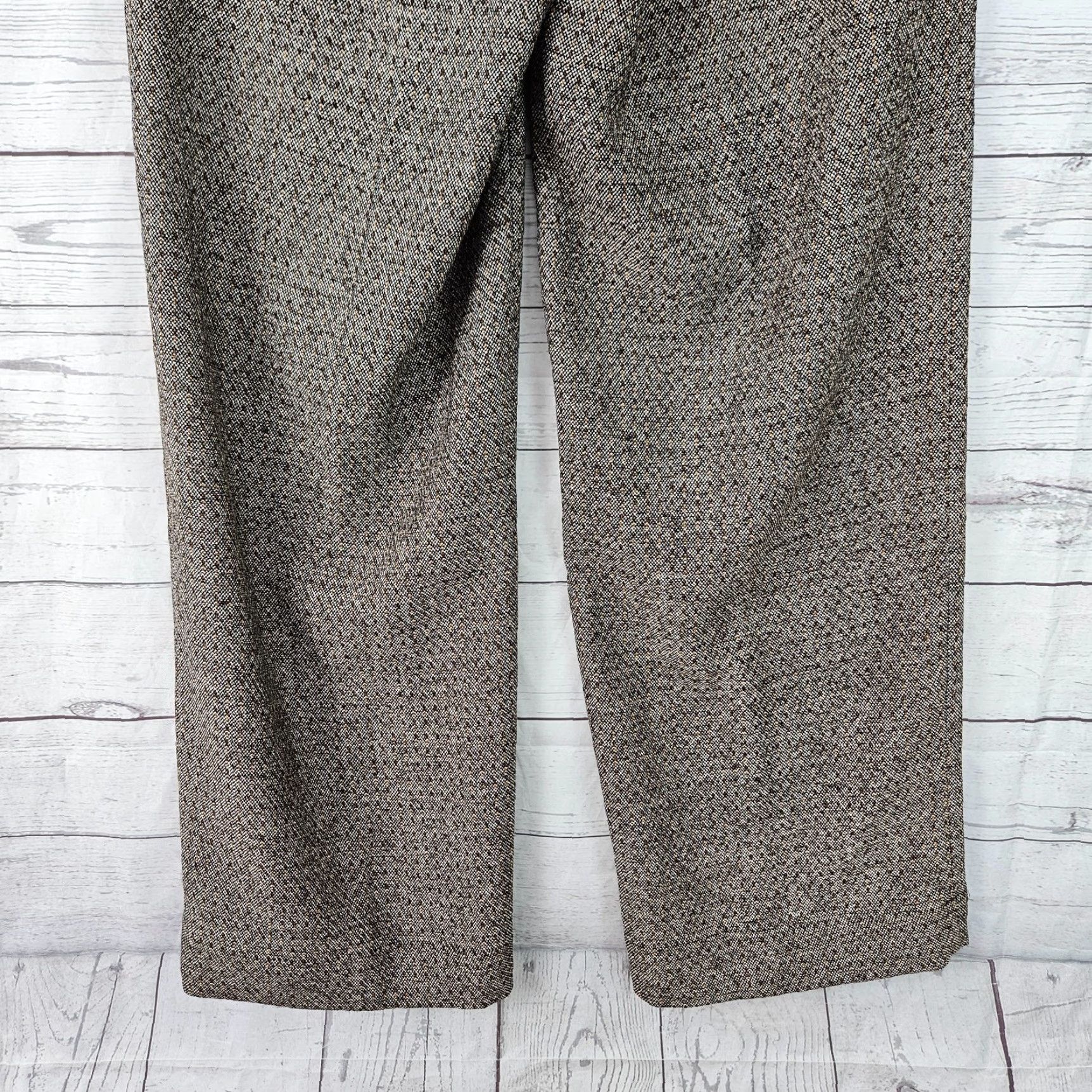 Soft Surroundings Soft Surroundings Womens Tweed Trouser Sz 8 Brown High Rise Wide Leg Pants Shirt/Hoodie Size 30" / US 8 / IT 44 - 5 Thumbnail